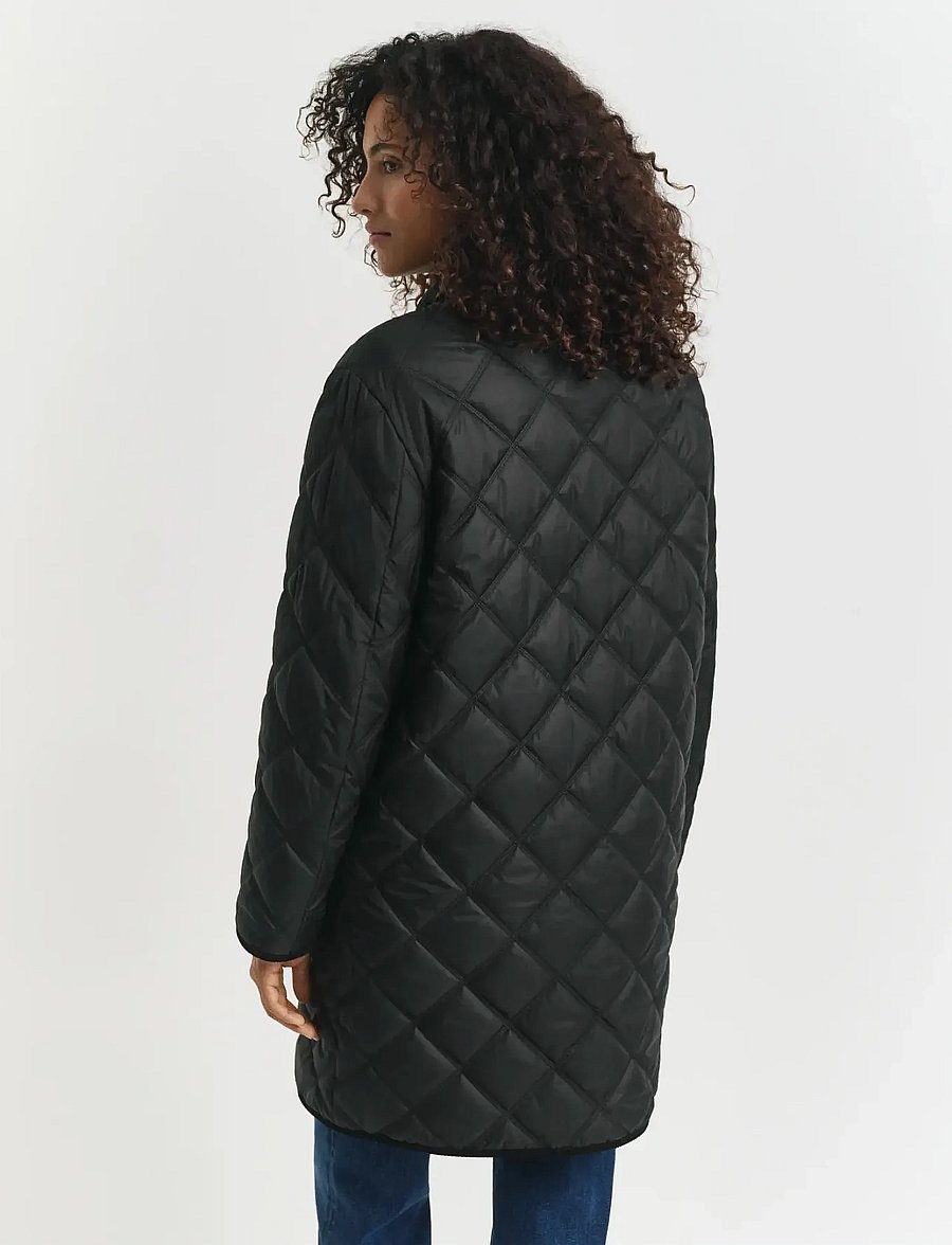 Gant - QUILTED COAT WITH CORD TRIM - quilted jassen - black - 2