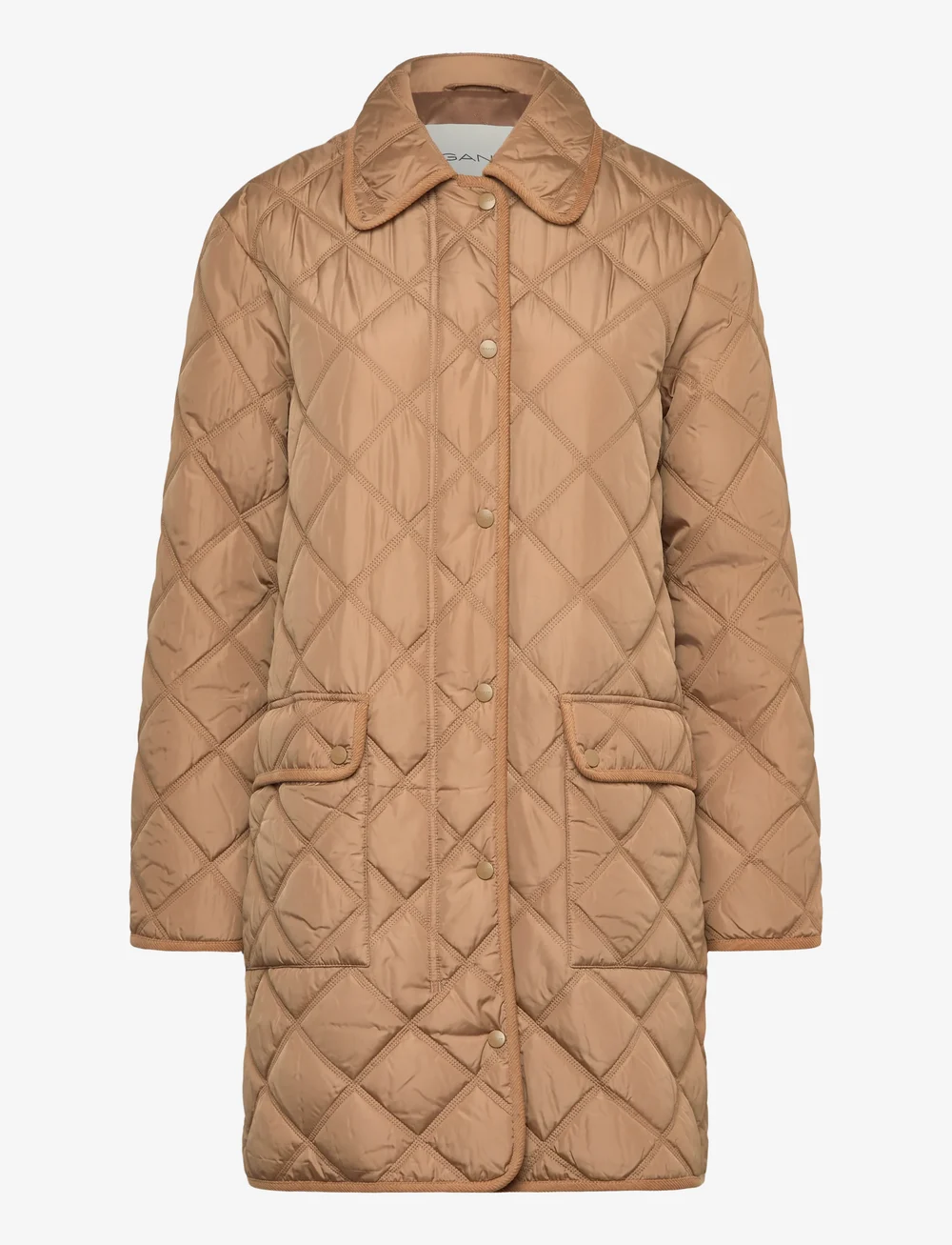 GANT - QUILTED COAT WITH CORD TRIM - quiltade jackor - warm khaki - 0