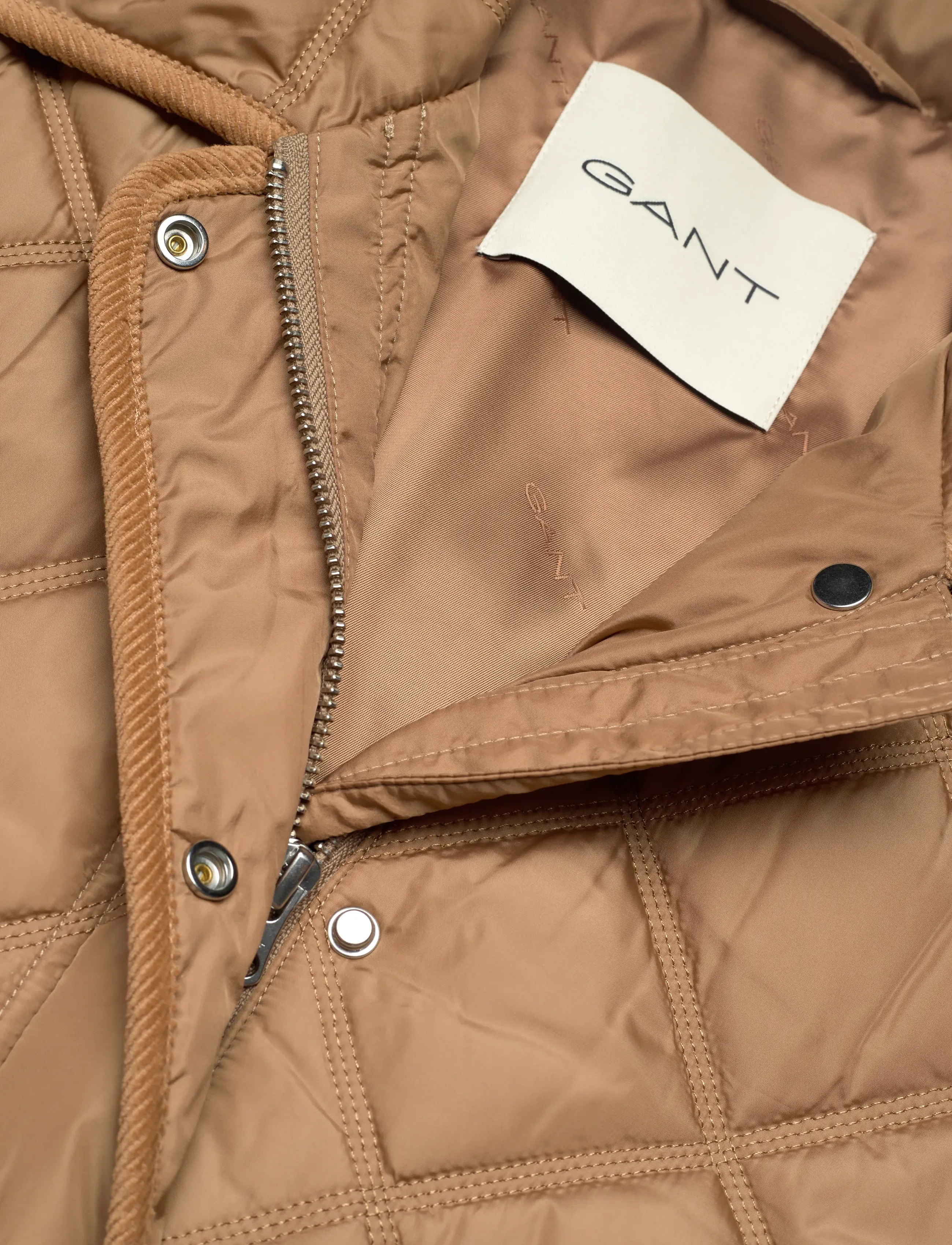 Gant - QUILTED COAT WITH CORD TRIM - forårsjakker - warm khaki - 2