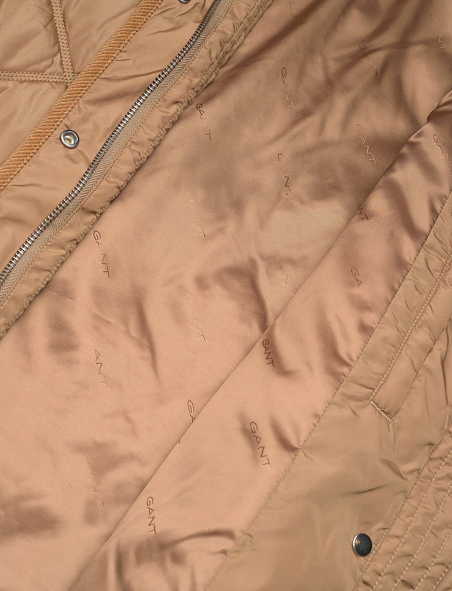 Gant - QUILTED COAT WITH CORD TRIM - forårsjakker - warm khaki - 4