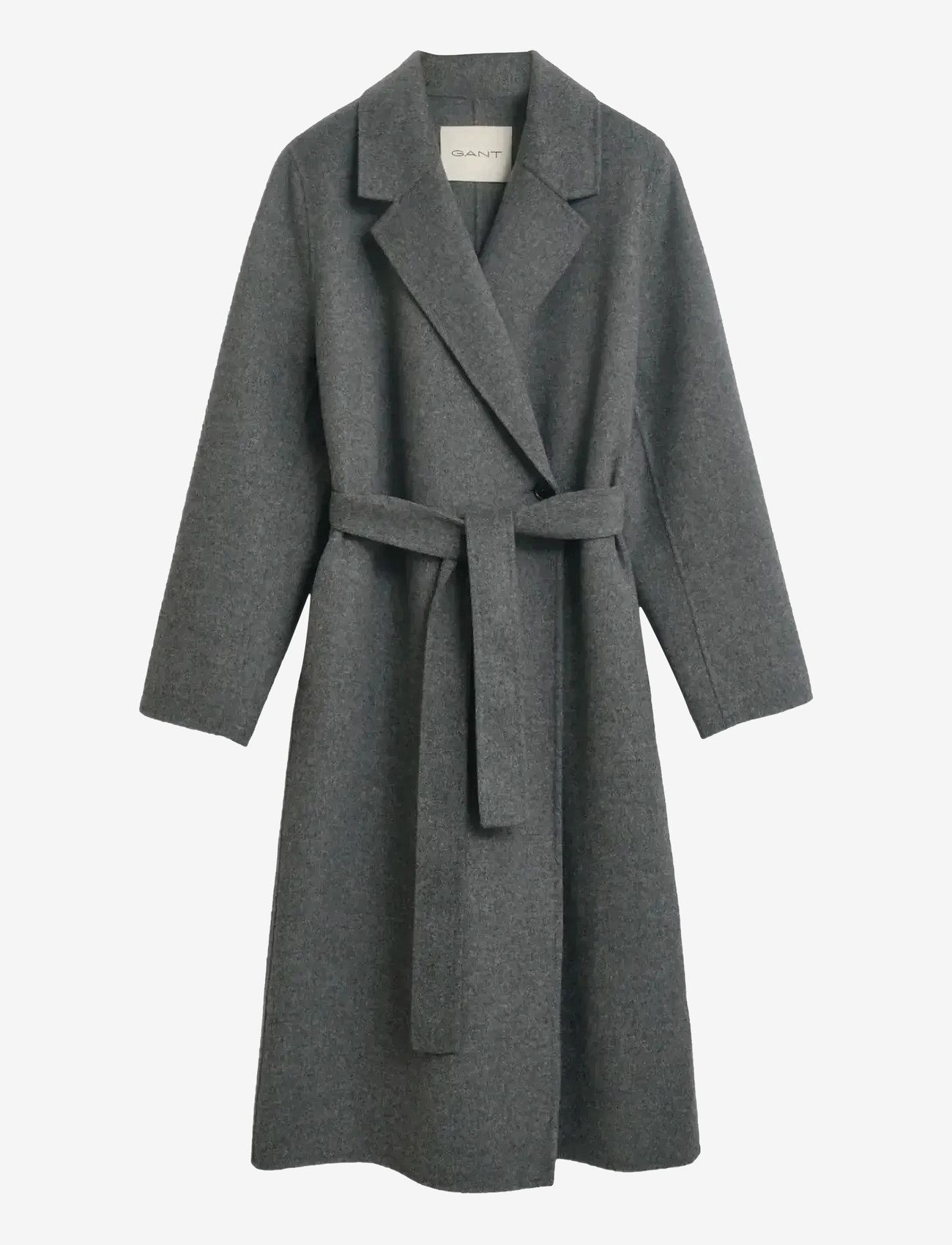 GANT - HANDSTITCHED BELTED COAT - uldfrakker - charcoal melange - 1