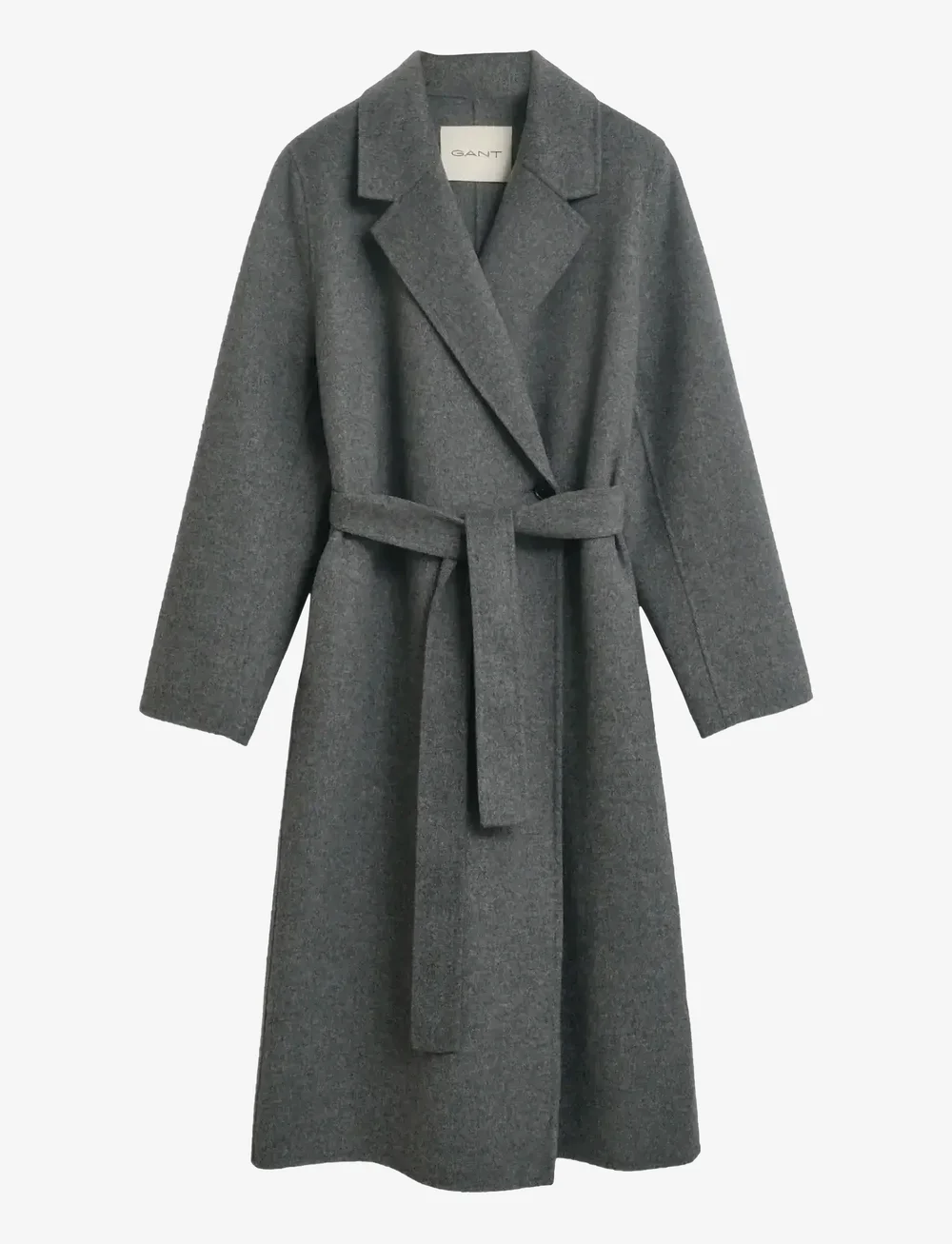 GANT - HANDSTITCHED BELTED COAT - wollmäntel - charcoal melange - 1
