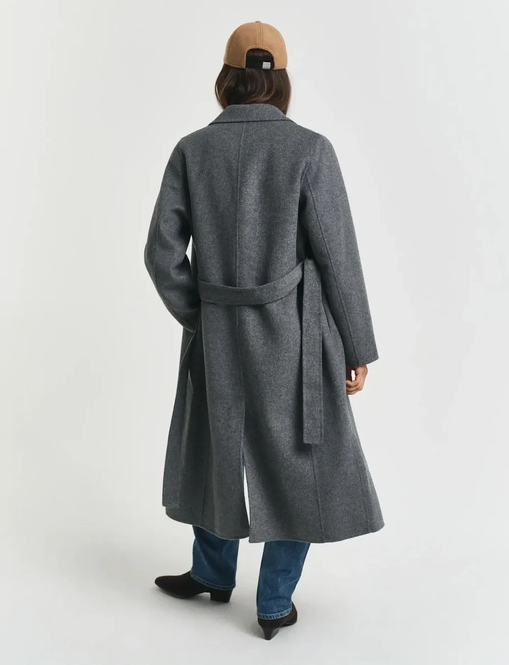 GANT - HANDSTITCHED BELTED COAT - wollmäntel - charcoal melange - 2