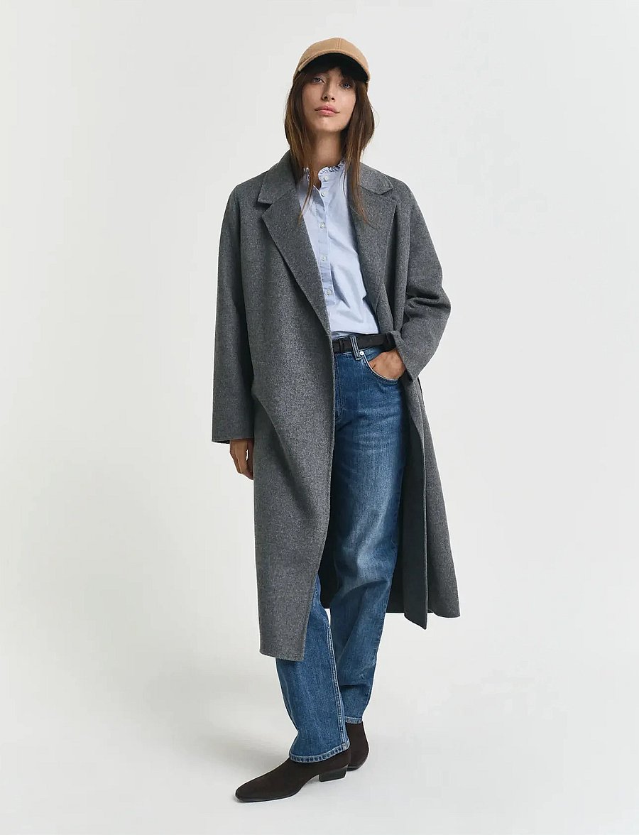 Gant - HANDSTITCHED BELTED COAT - vinterjakker - charcoal melange - 3