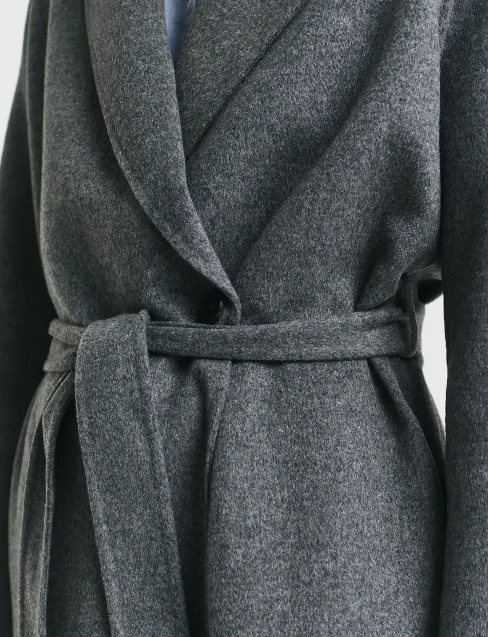 GANT - HANDSTITCHED BELTED COAT - wollmäntel - charcoal melange - 4
