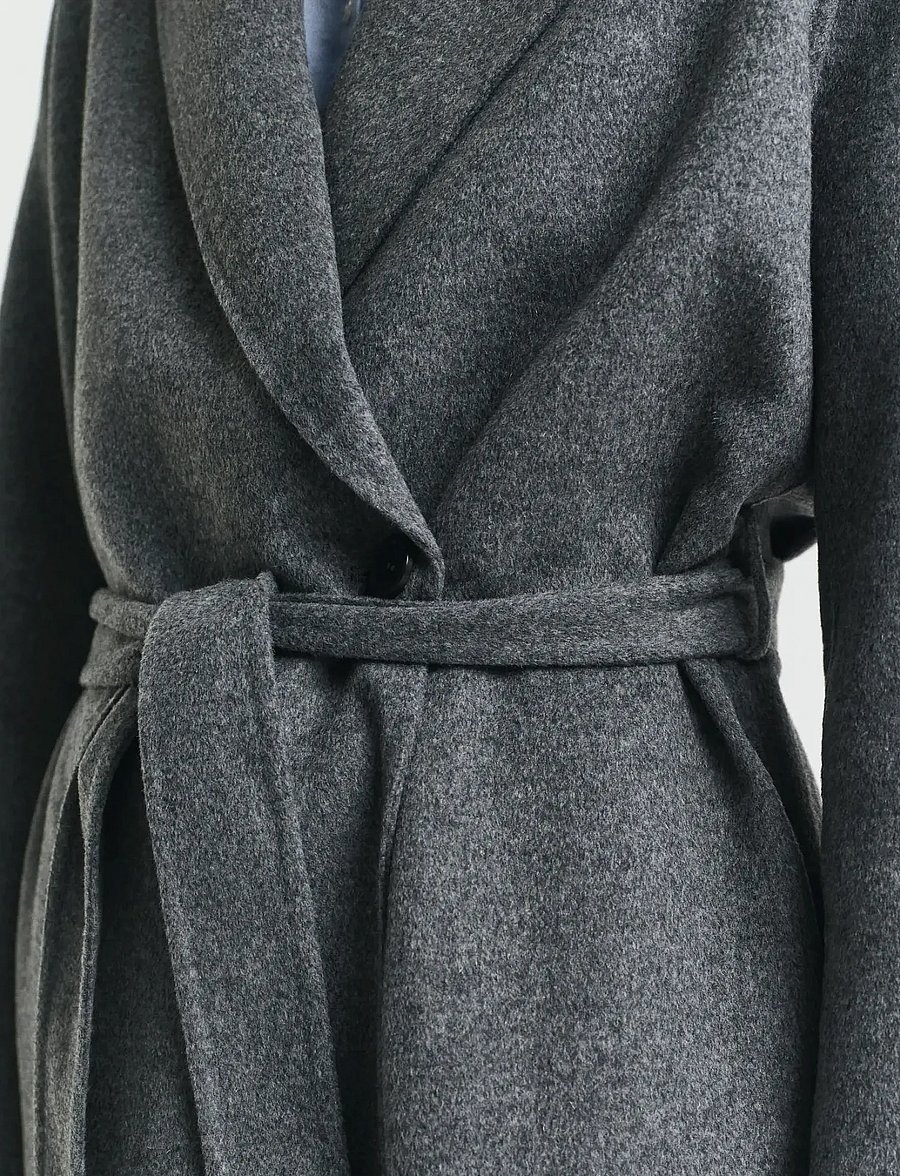 Gant - HANDSTITCHED BELTED COAT - vinterjakker - charcoal melange - 4