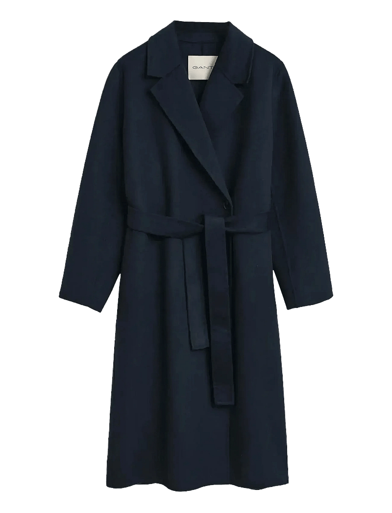 GANT - HANDSTITCHED BELTED COAT - uldfrakker - evening blue - 1