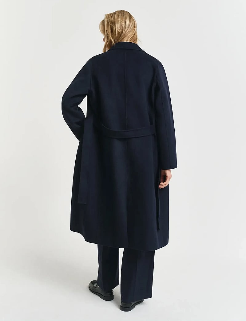 GANT - HANDSTITCHED BELTED COAT - uldfrakker - evening blue - 3