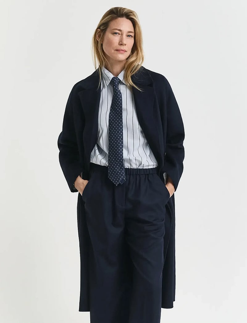 GANT - HANDSTITCHED BELTED COAT - uldfrakker - evening blue - 4