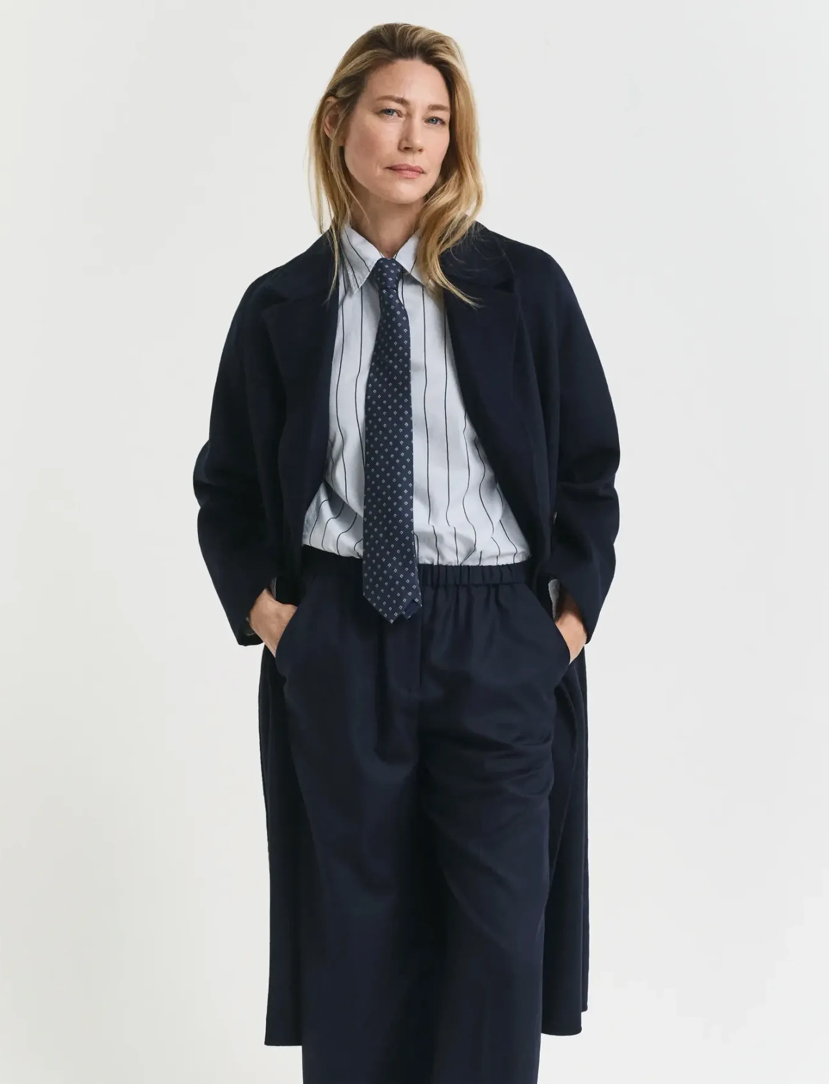 Gant - HANDSTITCHED BELTED COAT - winterjassen - evening blue - 4