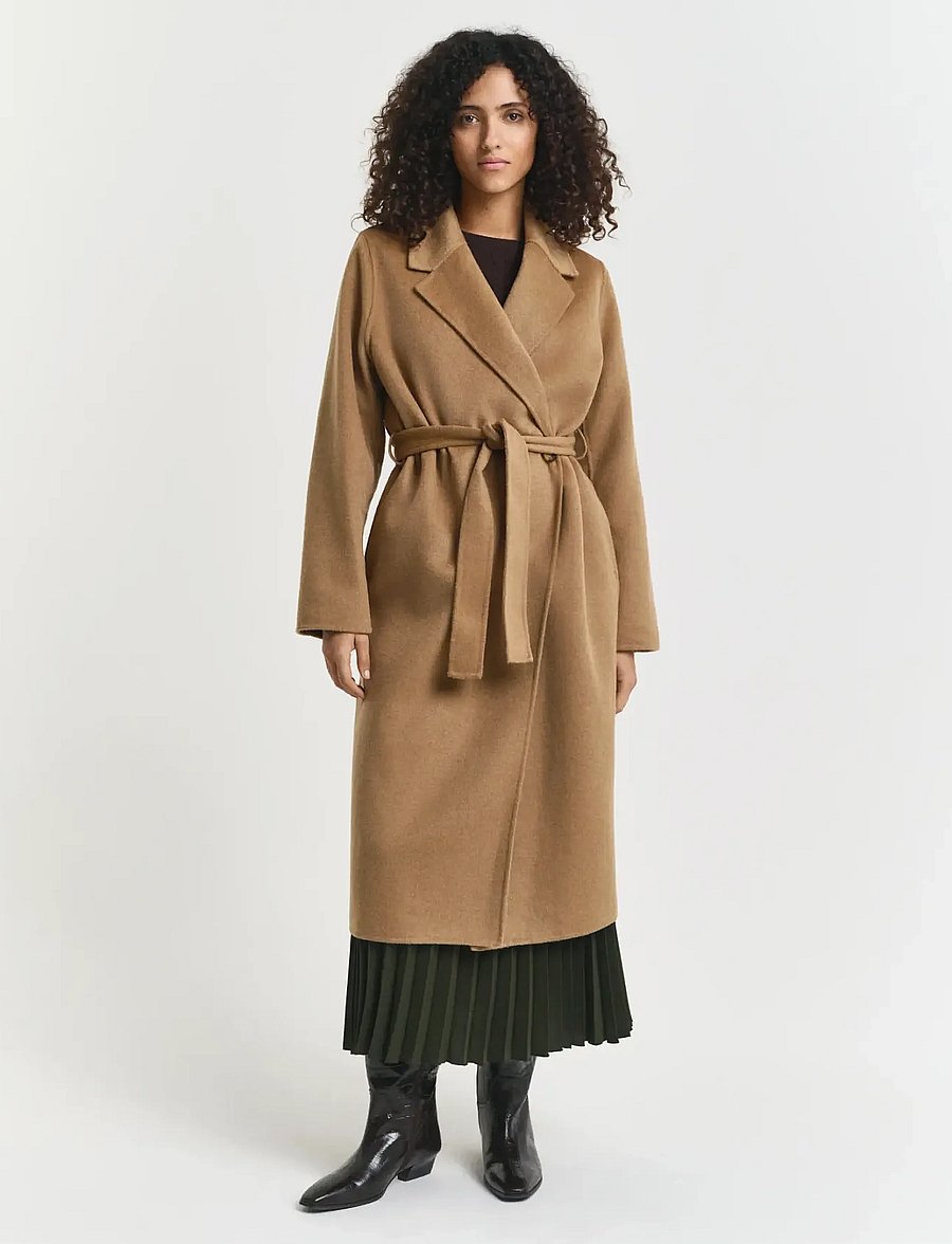Gant - HANDSTITCHED BELTED COAT - vinterjackor - warm khaki - 3