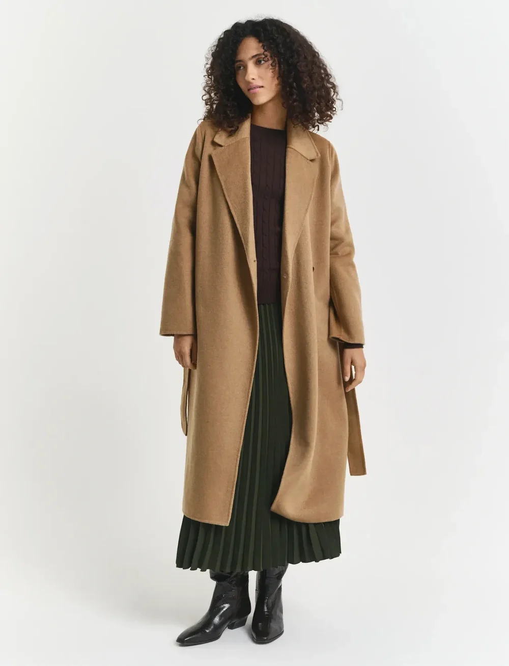 GANT - HANDSTITCHED BELTED COAT - ullkappor - warm khaki - 4