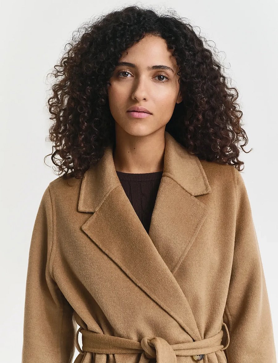 Gant - HANDSTITCHED BELTED COAT - vinterjackor - warm khaki - 5