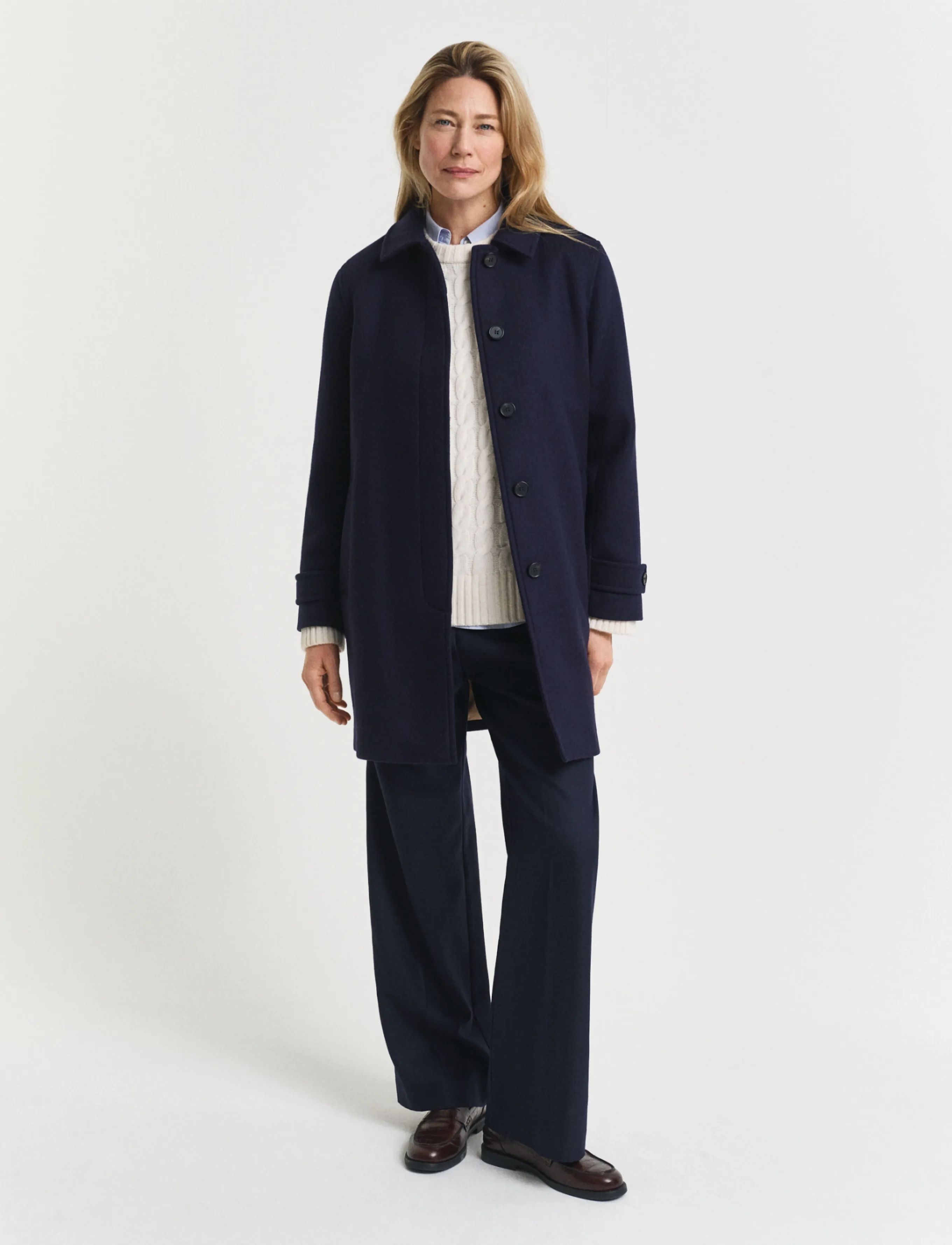 Gant - WOOL BLEND CAR COAT - winterjacken - evening blue - 5