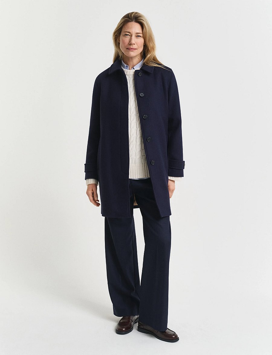 Gant - WOOL BLEND CAR COAT - winterjacken - evening blue - 5