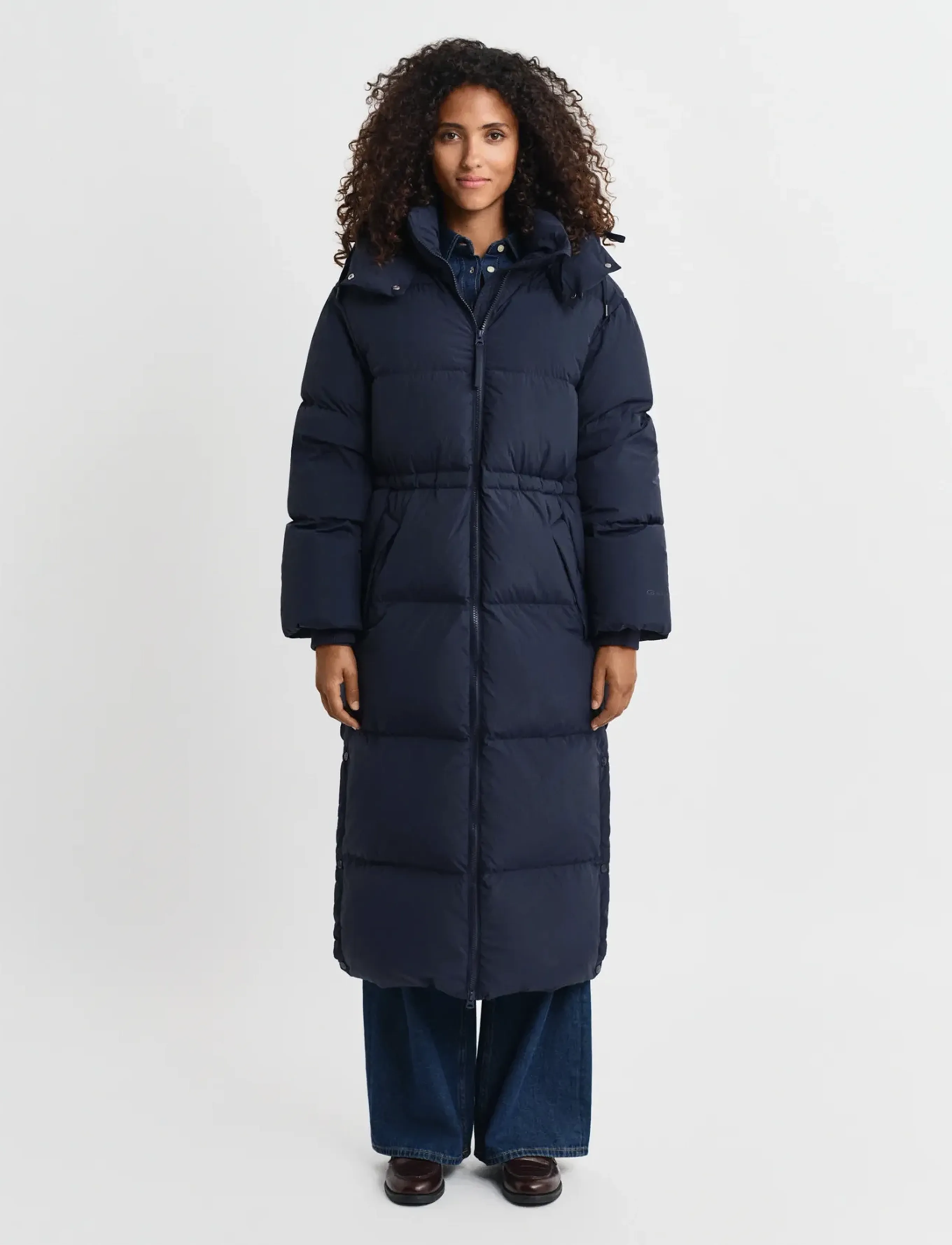 Gant Full Length Down Coat, M, Blue, Jakker > Vatteret Jakke, Dame