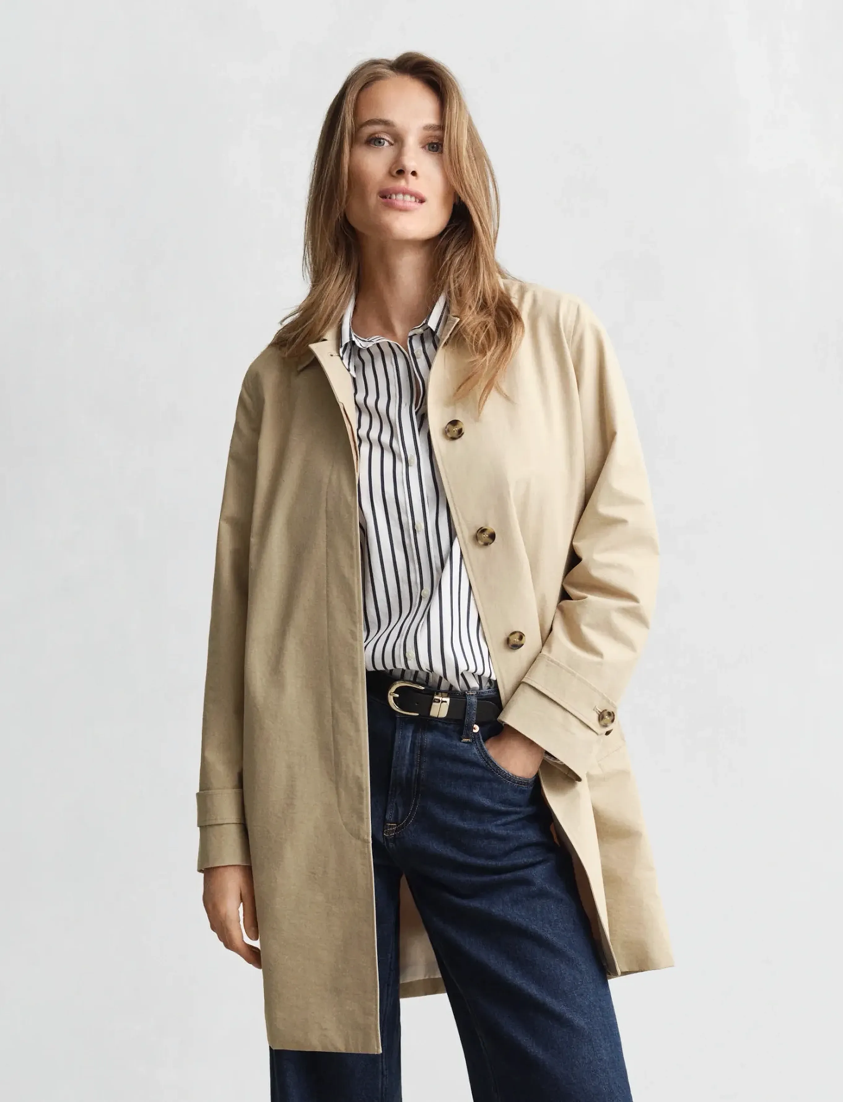 Gant Car Coat, XS, Coats, Beige - Light Frauen
