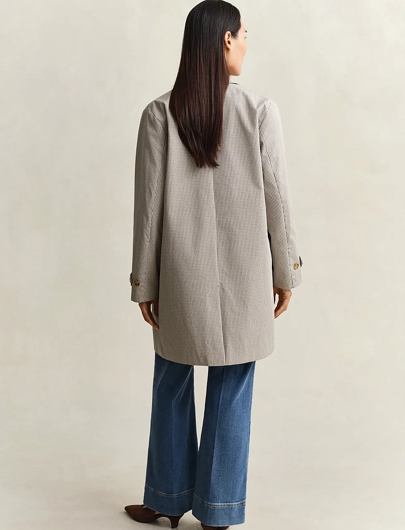 GANT - CHECKED COTTON BLEND CAR COAT - tunna kappor - oat beige - 2