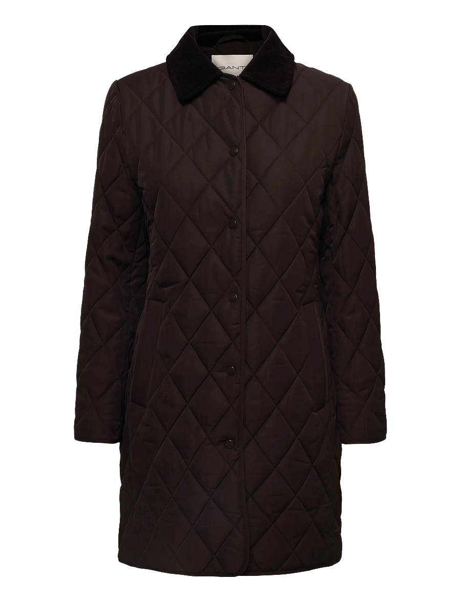 Gant - FITTED QUILTED COAT - winterjacken - deep brown - 1