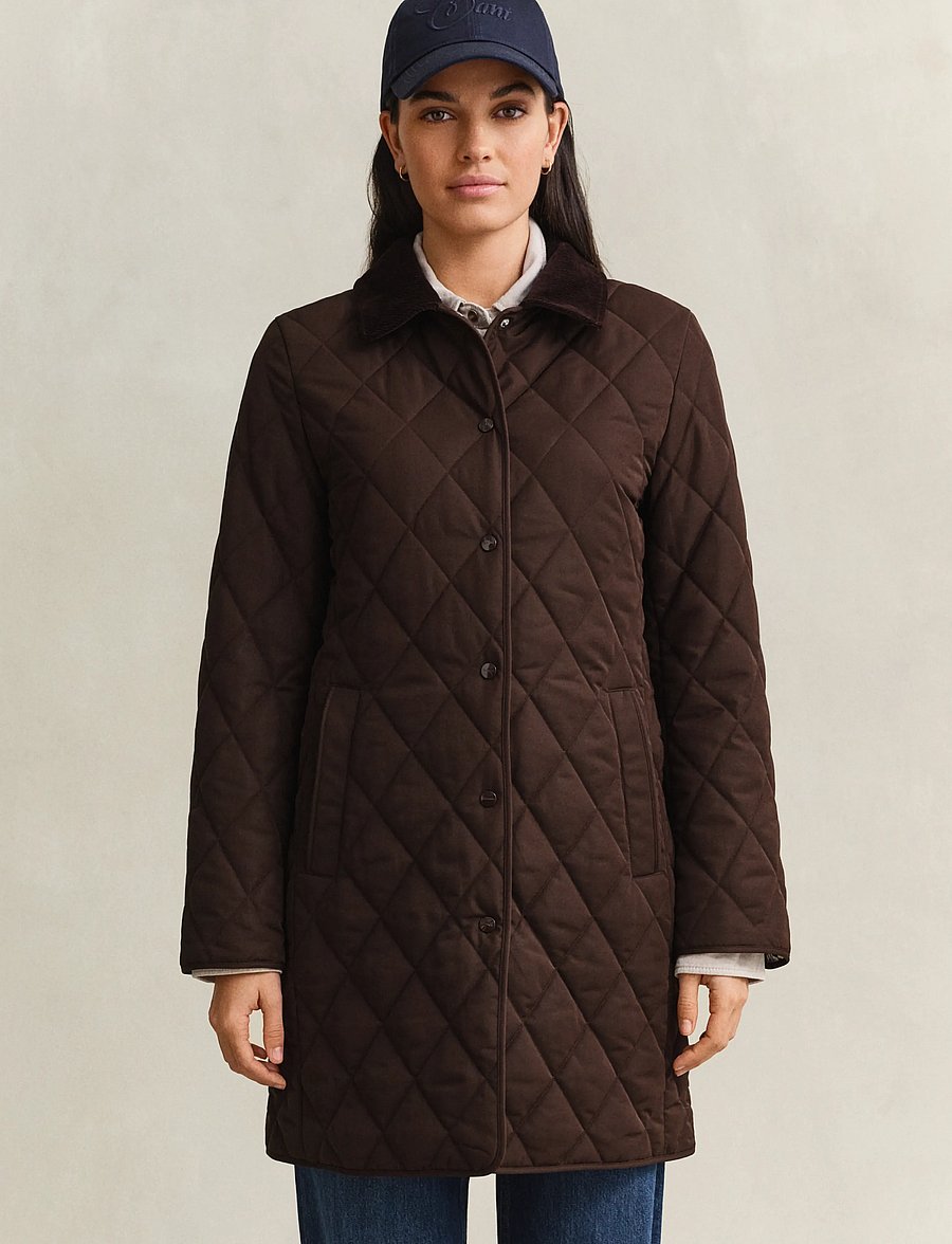 Gant - FITTED QUILTED COAT - winterjacken - deep brown - 3