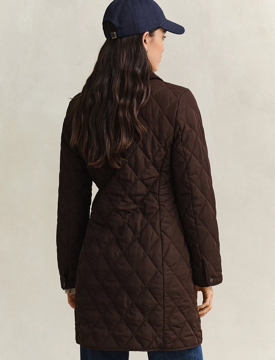 Gant - FITTED QUILTED COAT - winterjacken - deep brown - 4