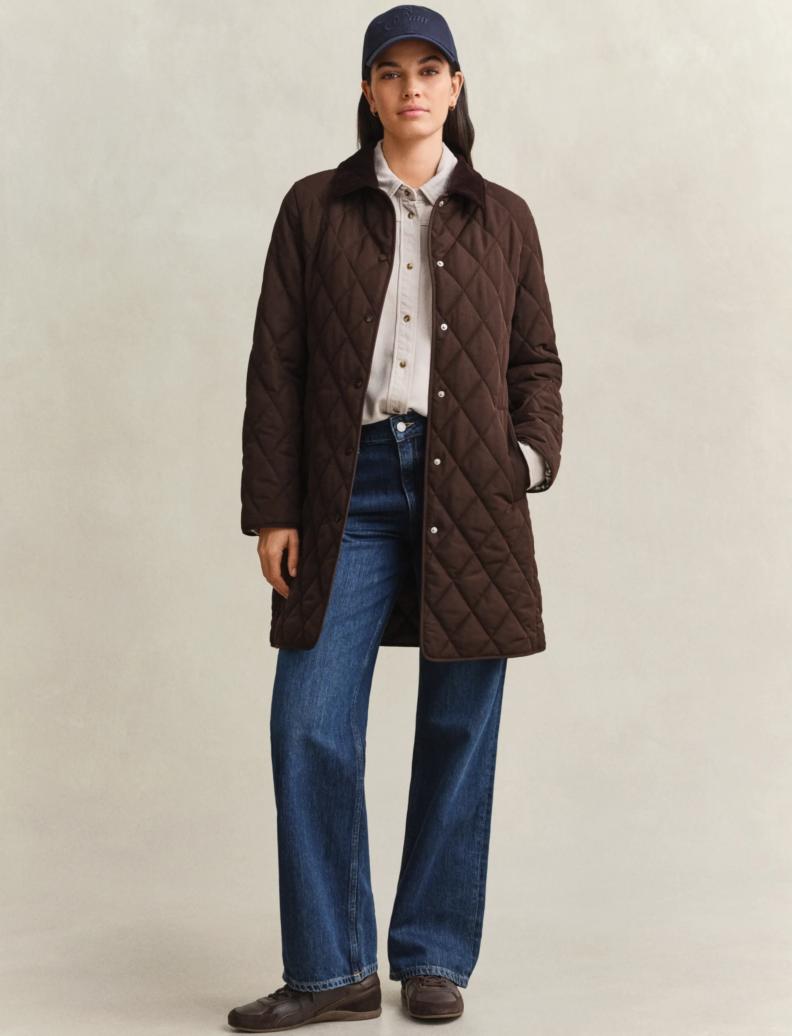 Gant - FITTED QUILTED COAT - winter jackets - deep brown - 5
