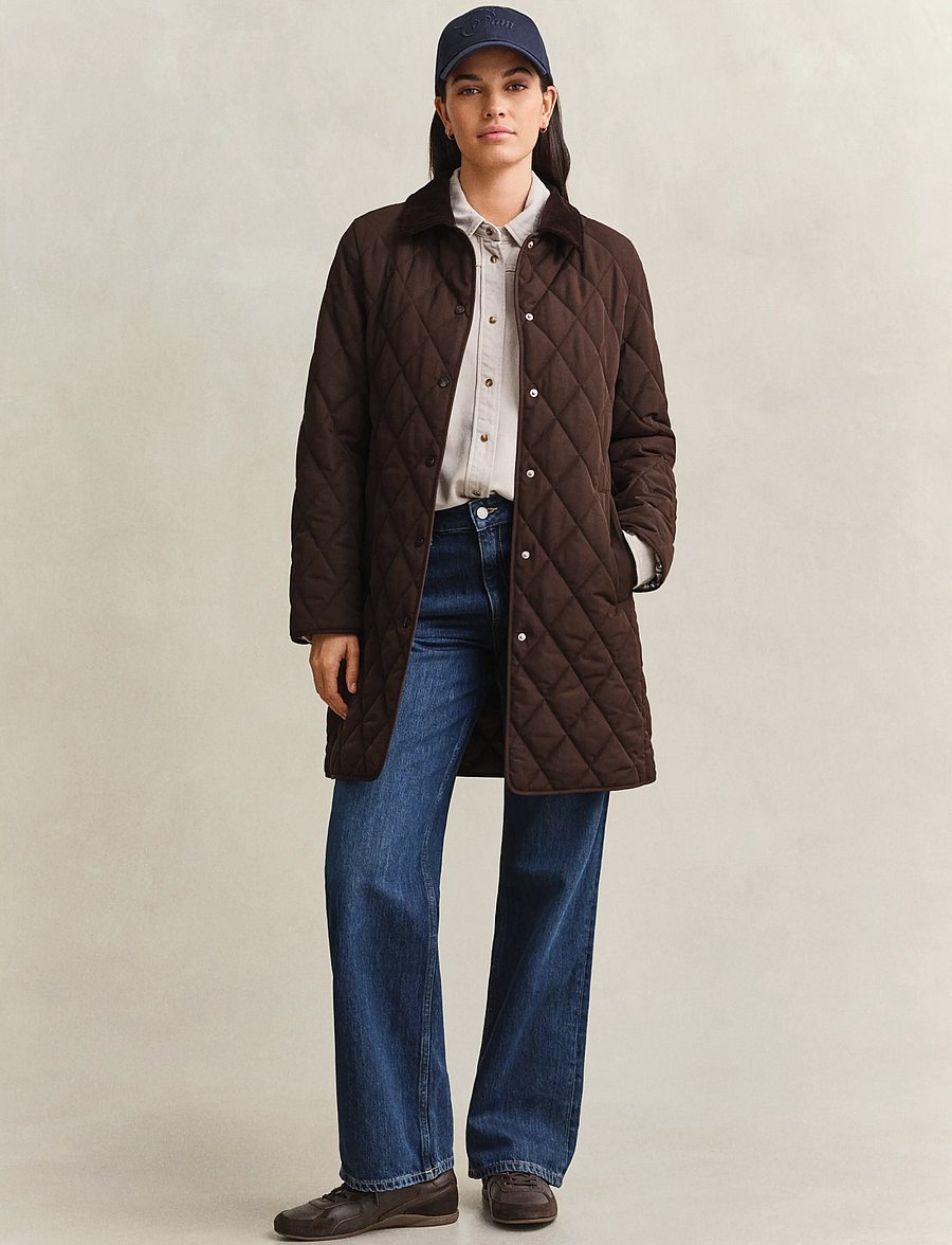 Gant - FITTED QUILTED COAT - winterjacken - deep brown - 5