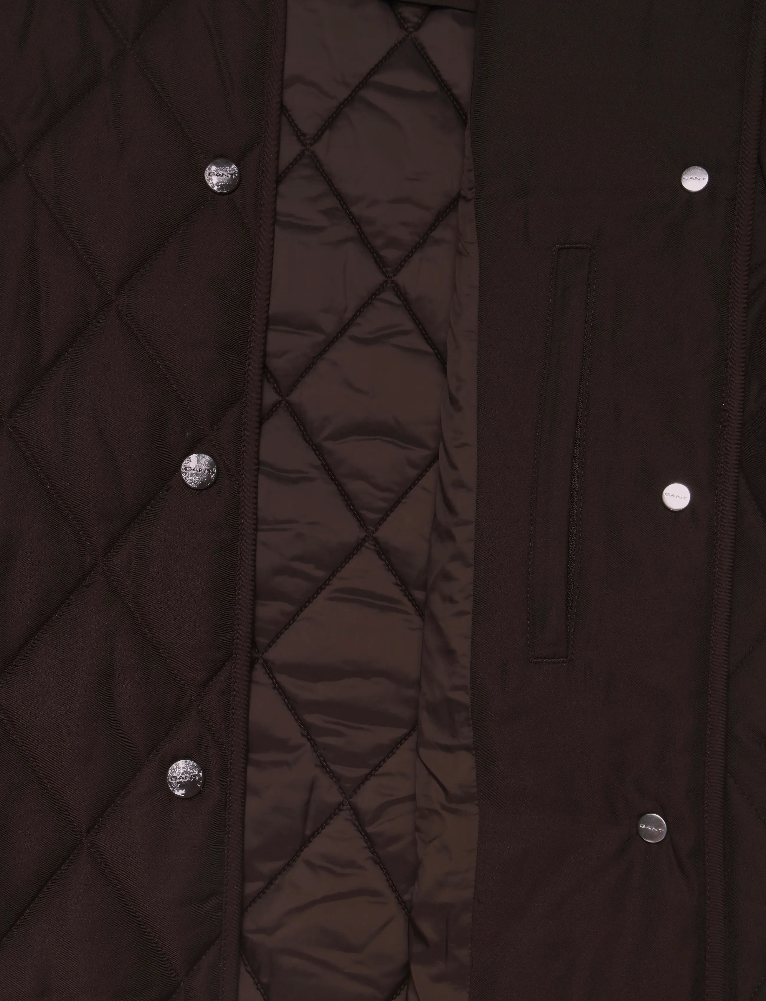 Gant - FITTED QUILTED COAT - talvejoped - deep brown - 4