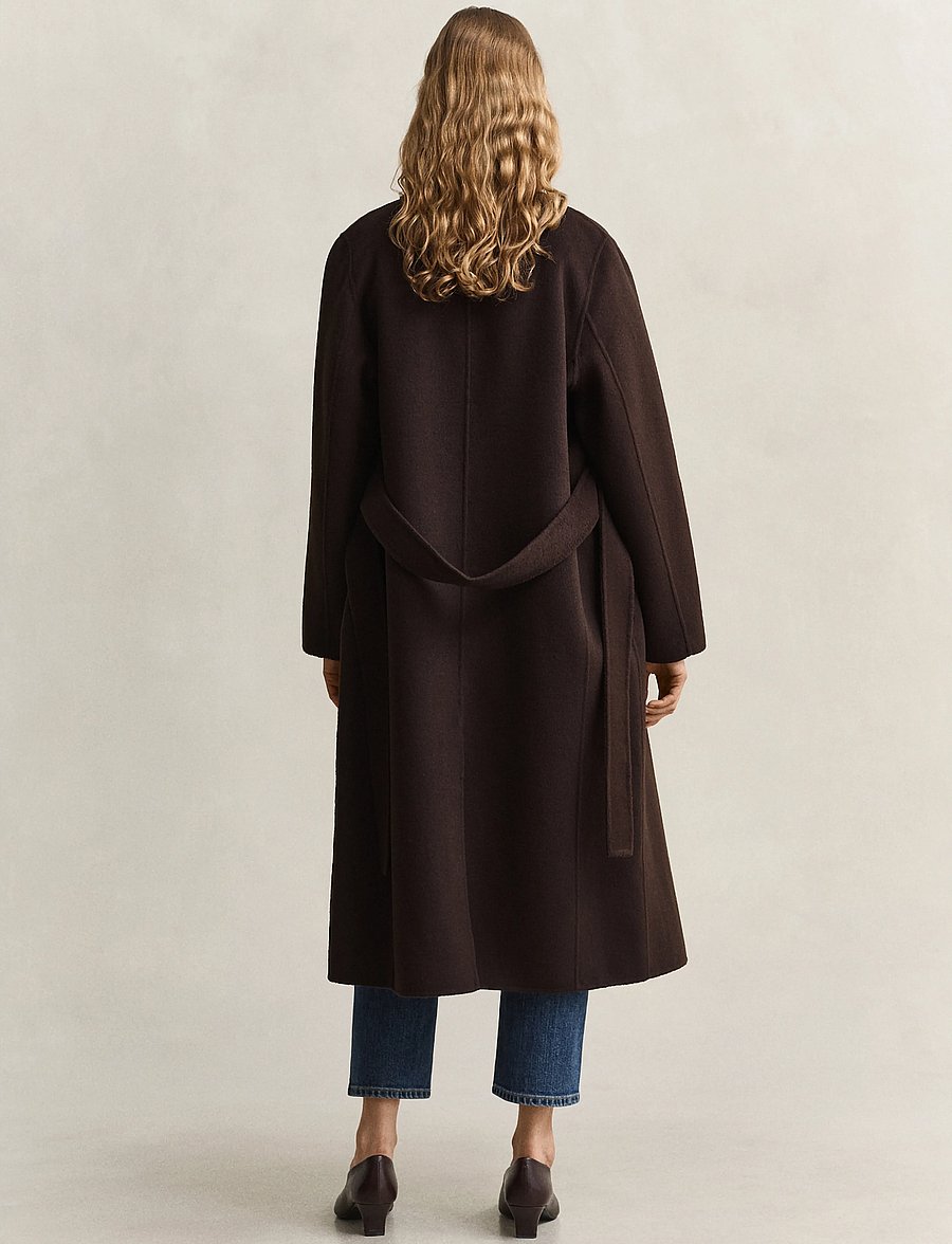 Gant - HANDSTITCHED BELTED COAT - winter jackets - deep brown - 3