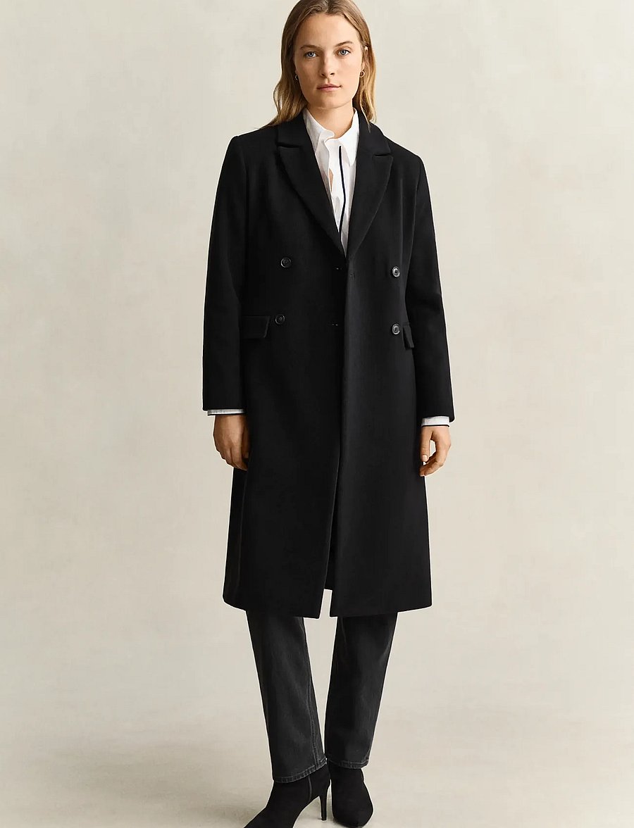 Gant - TAILORED WOOL CASHMERE BLEND COAT - lette frakker - black - 0