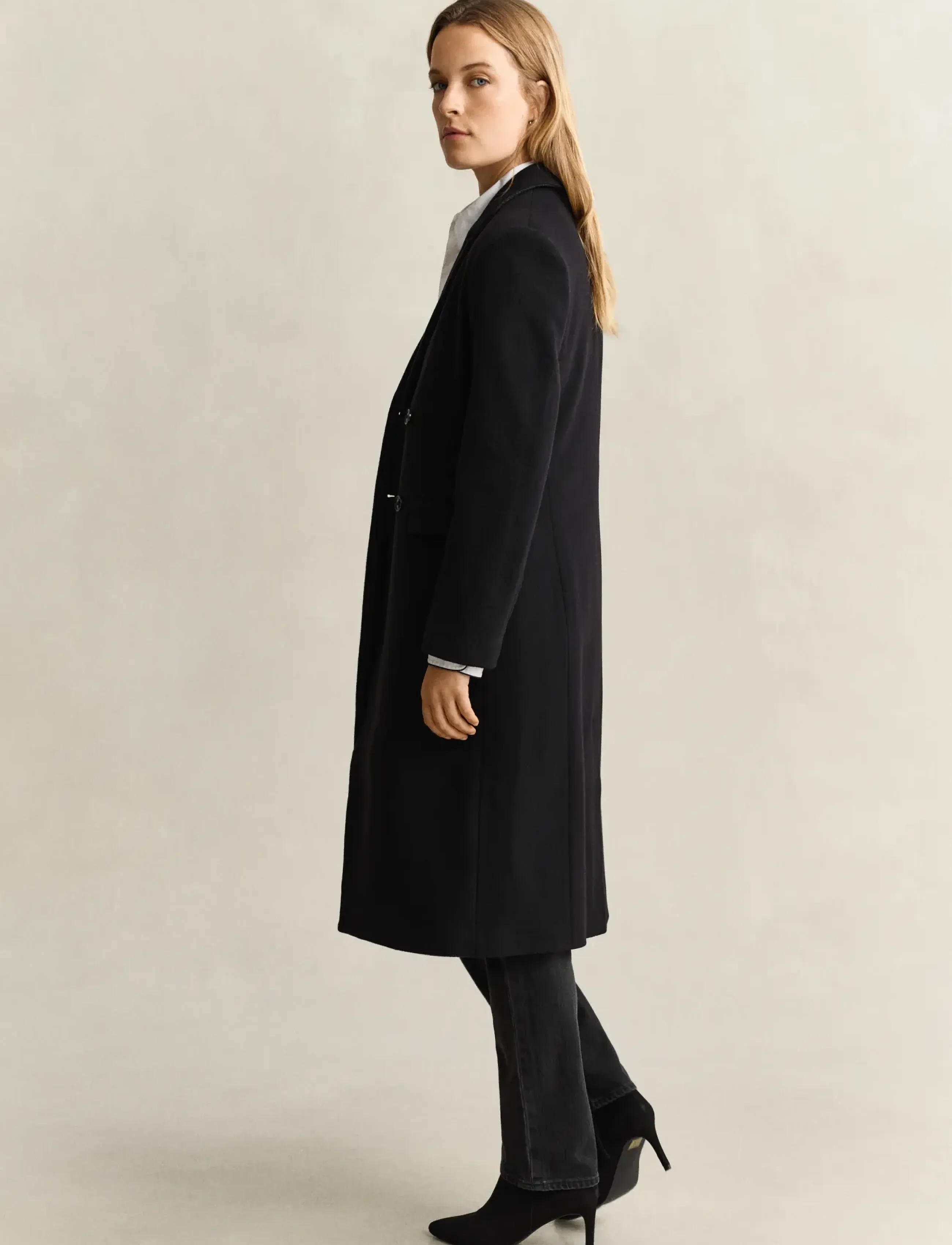 Gant - TAILORED WOOL CASHMERE BLEND COAT - black - 3
