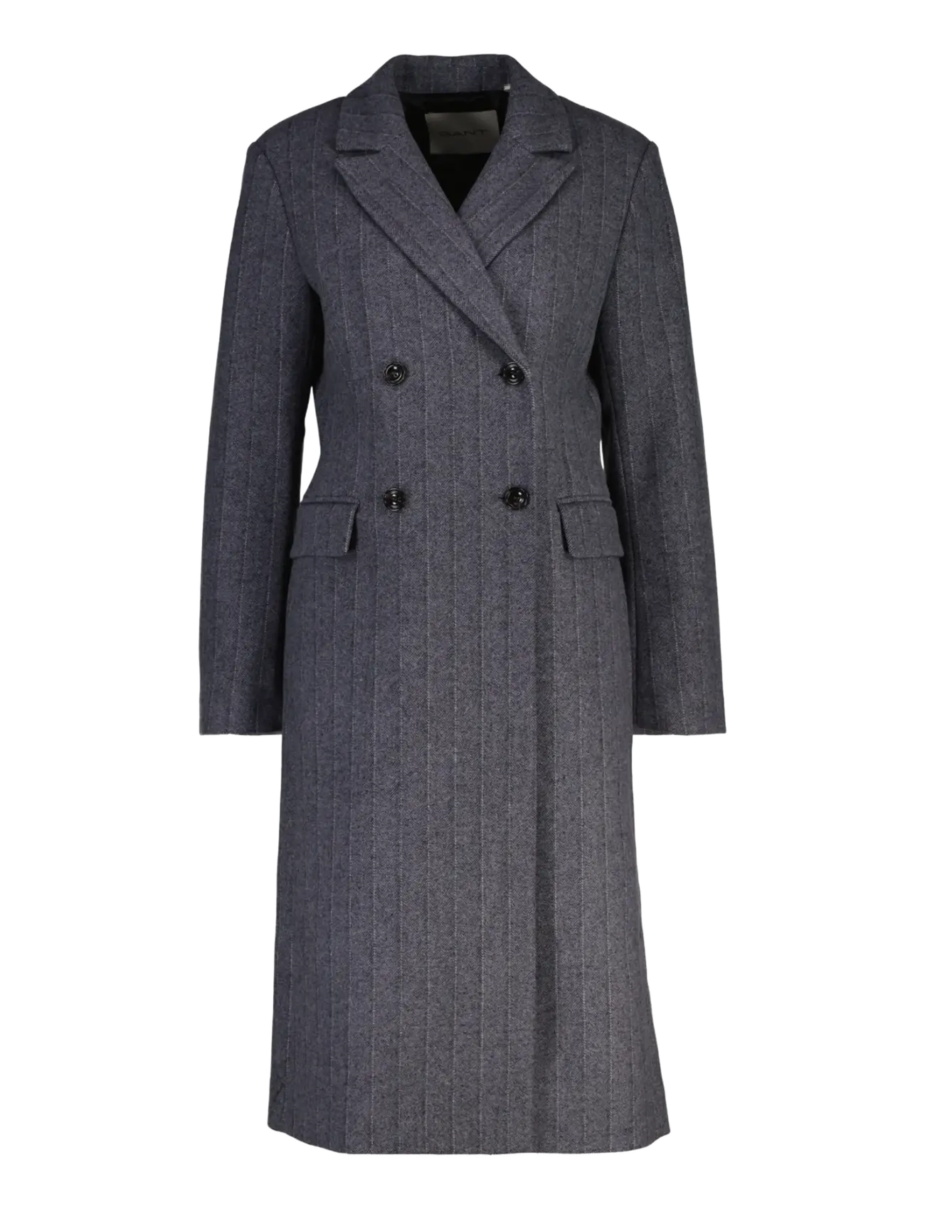 Gant TAILORED STRIPED WOOL BLEND COAT - Jakker & Frakker - CHARCOAL MELANGE / grey