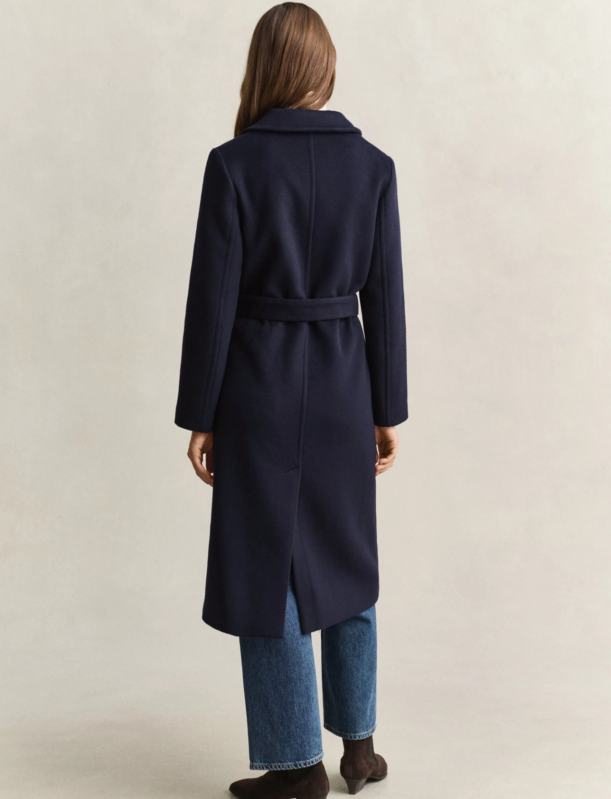 Gant - BELTED WOOL BLEND COAT - winter jackets - evening blue - 1