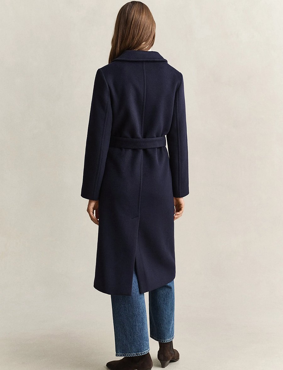Gant - BELTED WOOL BLEND COAT - vinterjakker - evening blue - 1