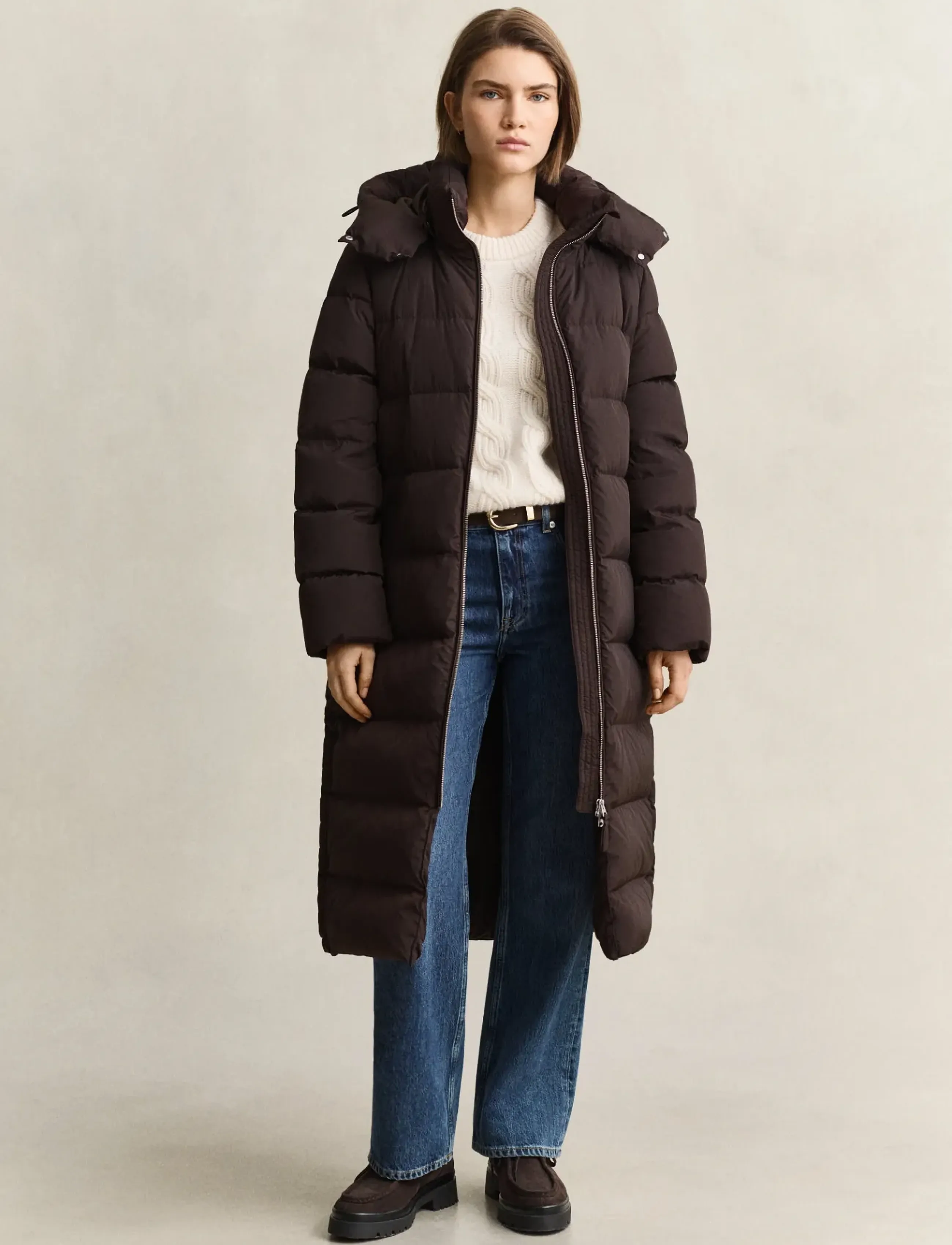 Gant FULL LENGTH DOWN COAT - Gant - DEEP BROWN / brown