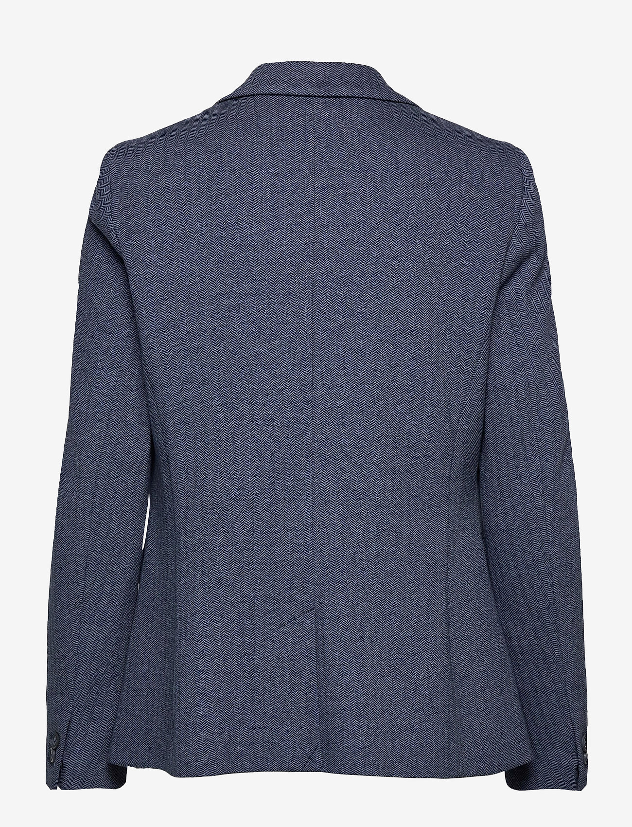 GANT - D1. HERRINGBONE JERSEY SLIM BLAZER - persian blue - 1