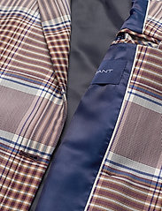 GANT - D1. LONGLINE CHECKED BLAZER - festklær til outlet-priser - warm khaki - 4