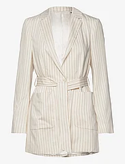 GANT - D2. PINSTRIPE BELTED BLAZER - party wear at outlet prices - linen - 0