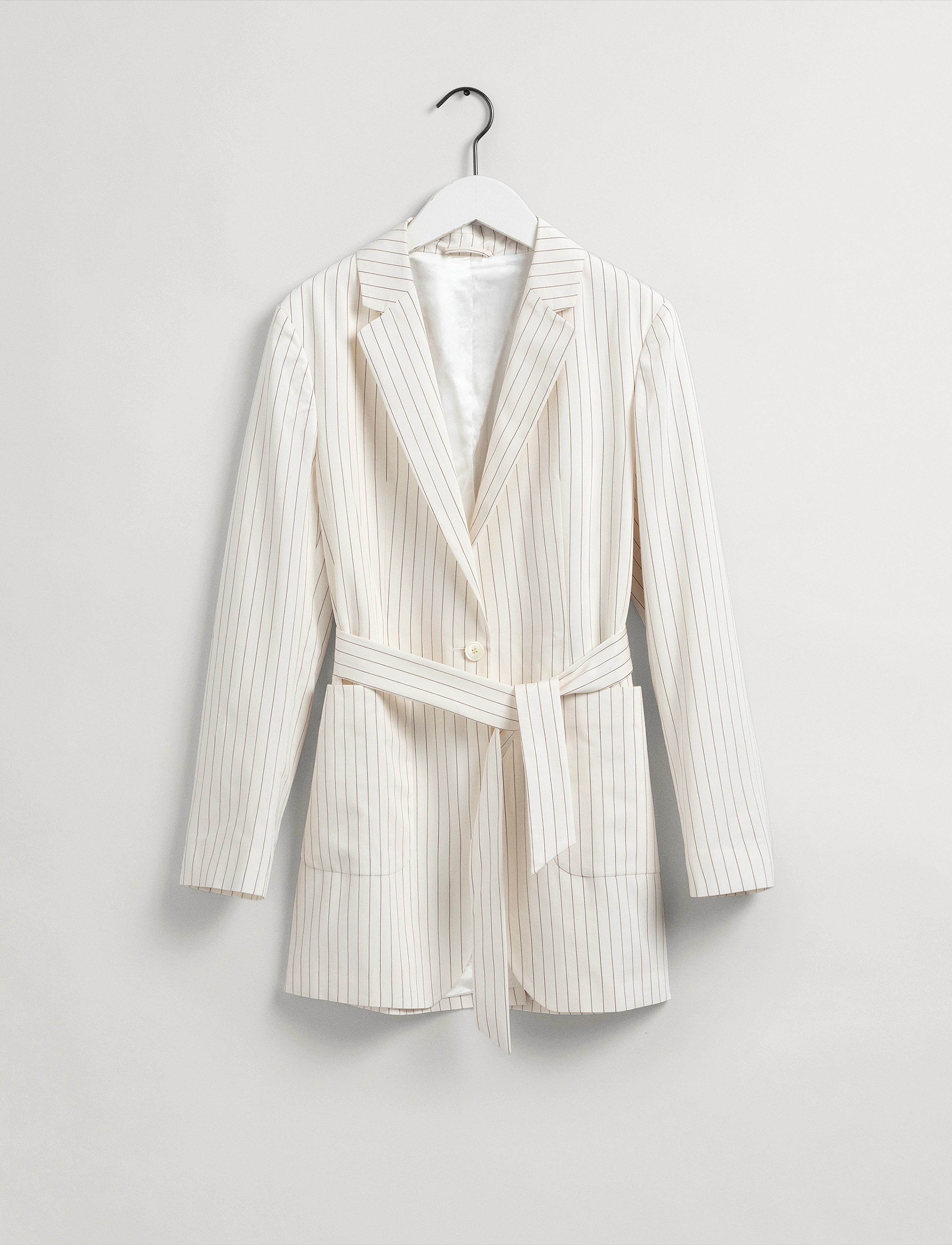 Gant - D2. PINSTRIPE BELTED BLAZER - blazere med belte - linen - 5