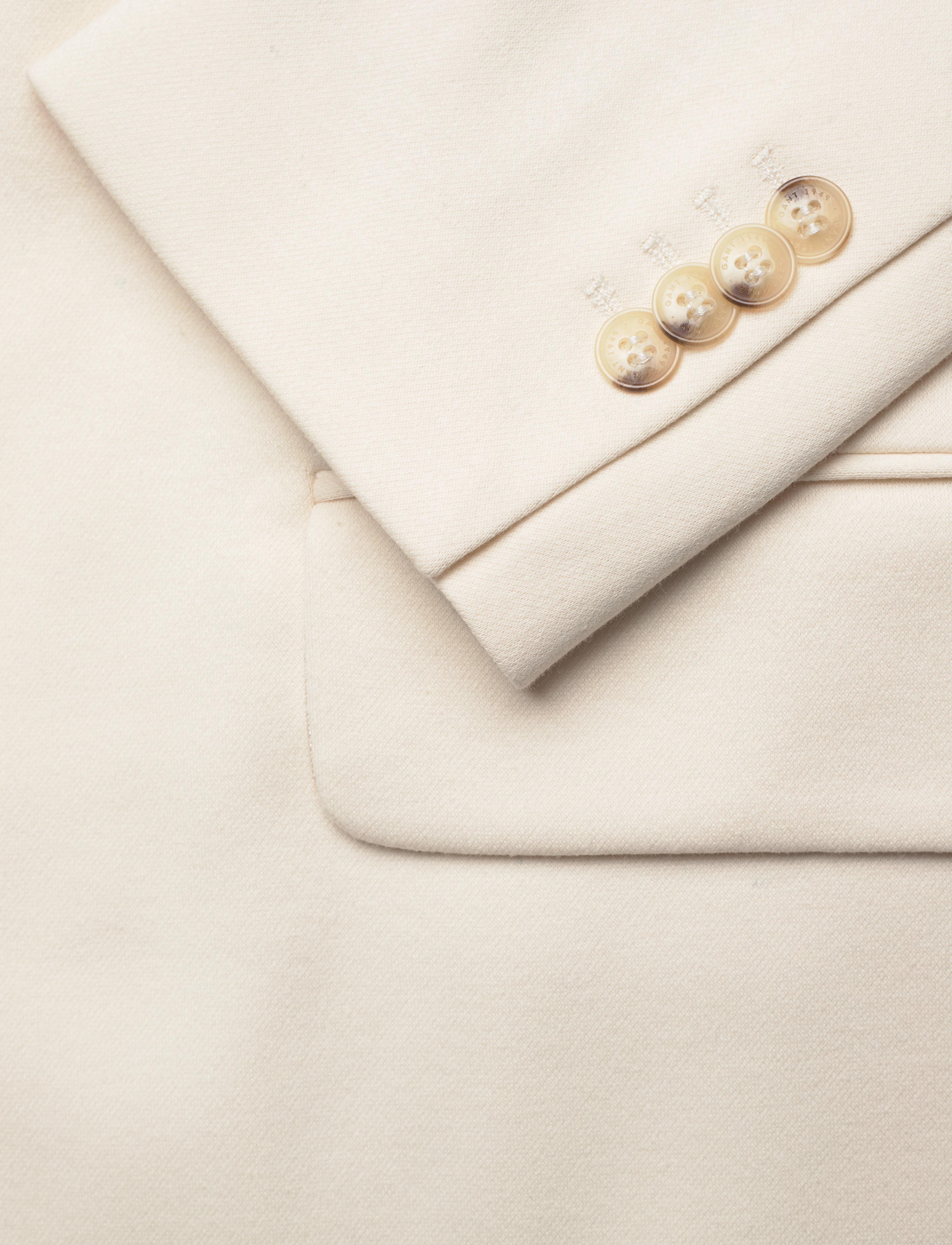 GANT - REG JERSEY BLAZER - cream - 3