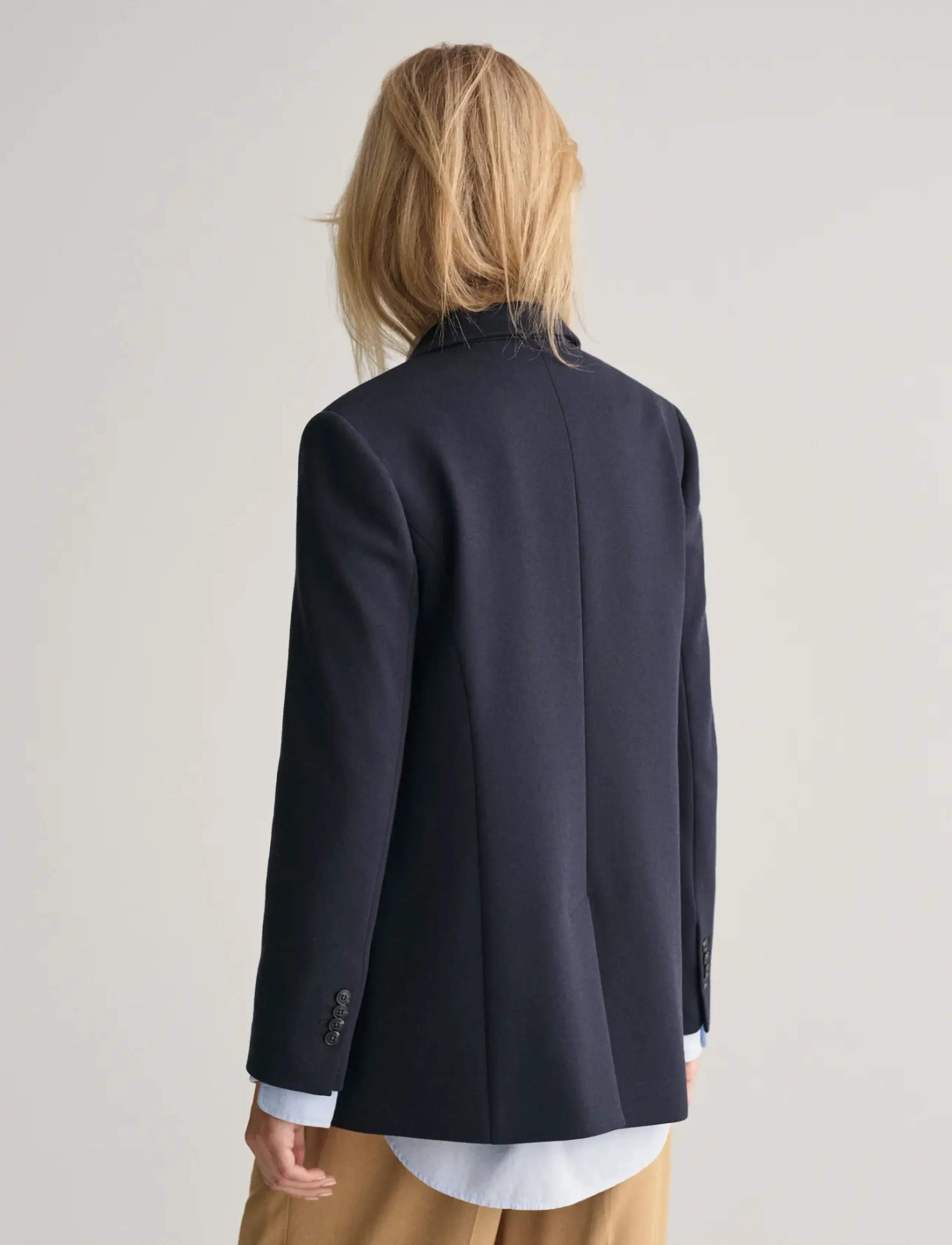 GANT - REG JERSEY BLAZER - evening blue - 3