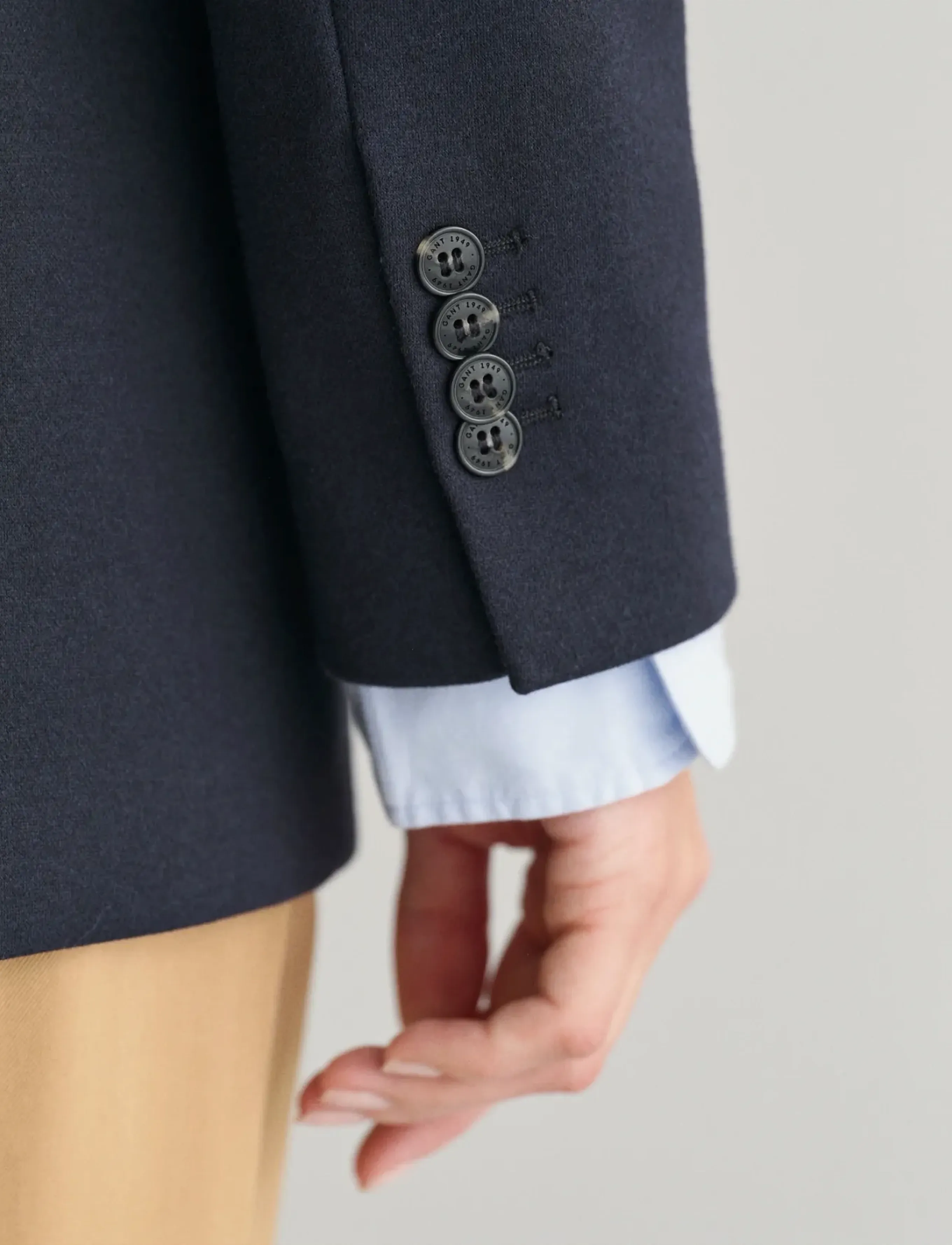 GANT - REG JERSEY BLAZER - evening blue - 4