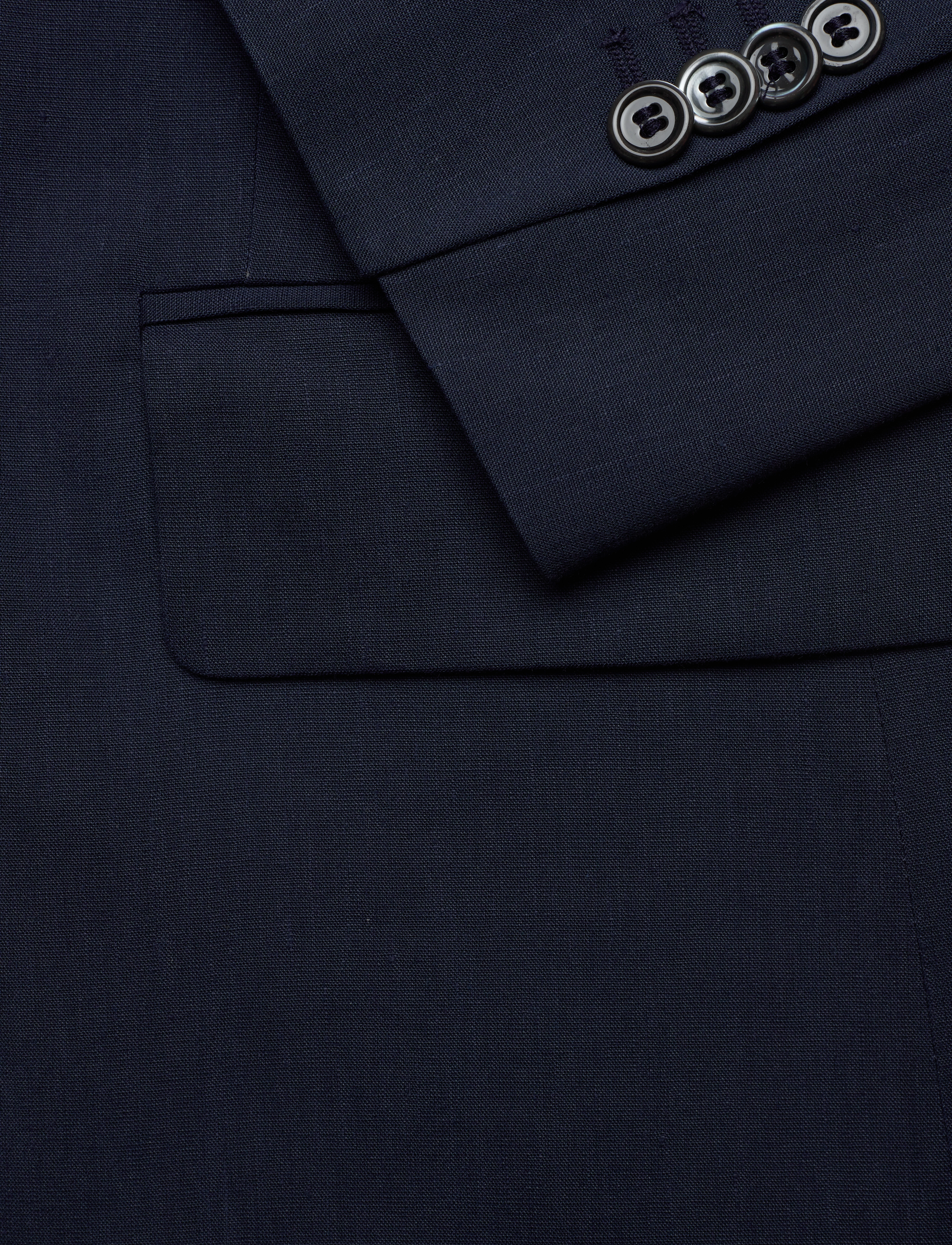 GANT - REG STRETCH LINEN BLAZER - evening blue - 3