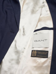 GANT - REG STRETCH LINEN BLAZER - odzież imprezowa w cenach outletowych - evening blue - 4