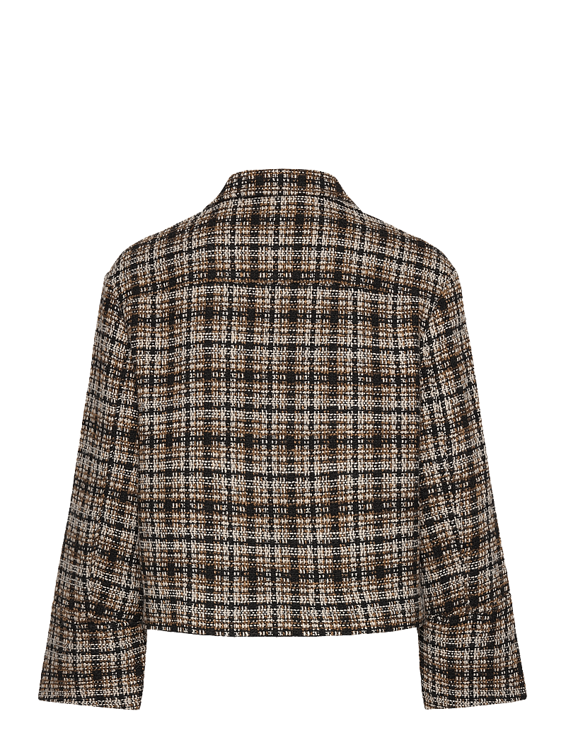 GANT - CHECKED TWEED BLAZER JACKET - enkelknäppta kavajer - warm khaki - 1