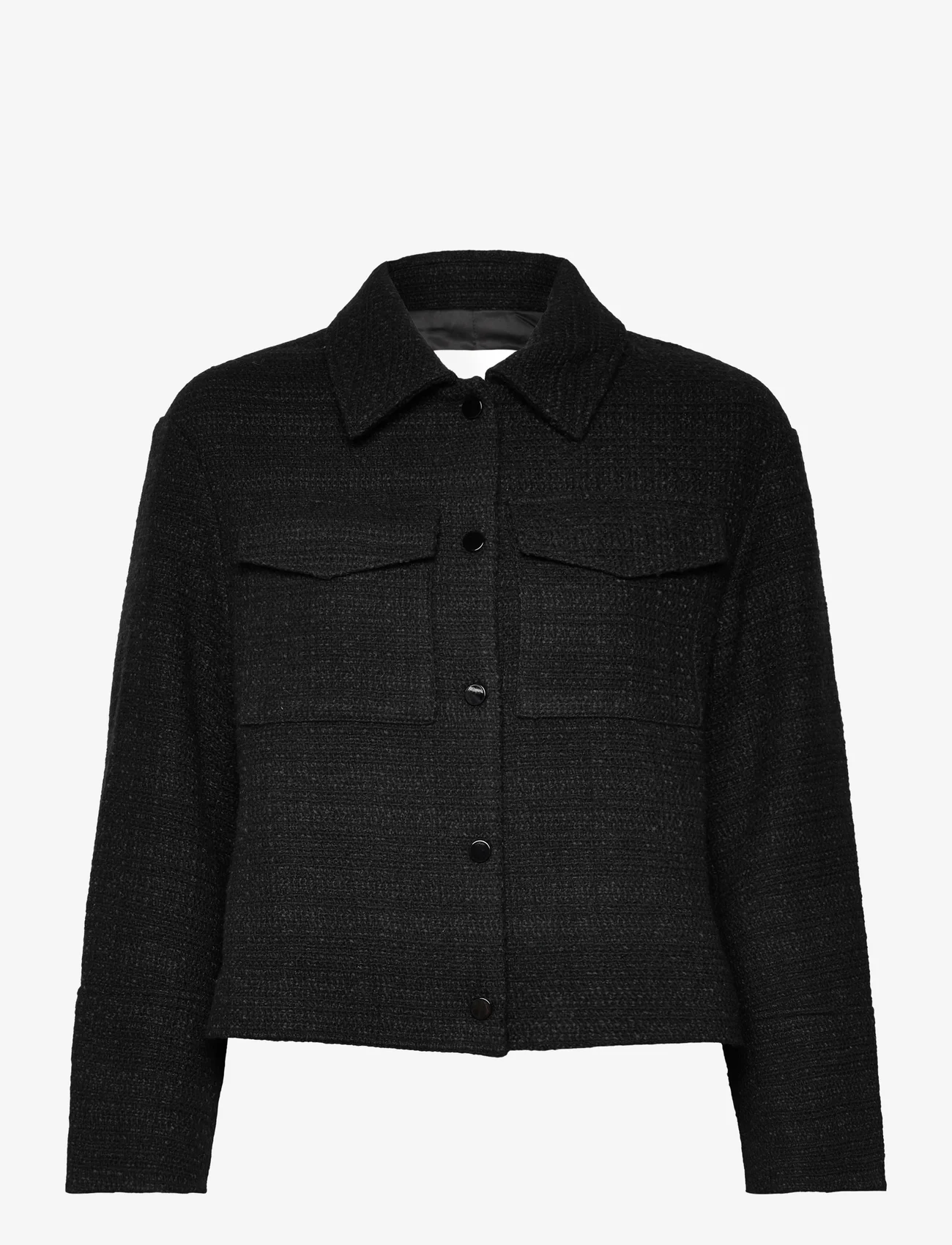 GANT - TWEED BLAZER JACKET - odzież imprezowa w cenach outletowych - ebony black - 0
