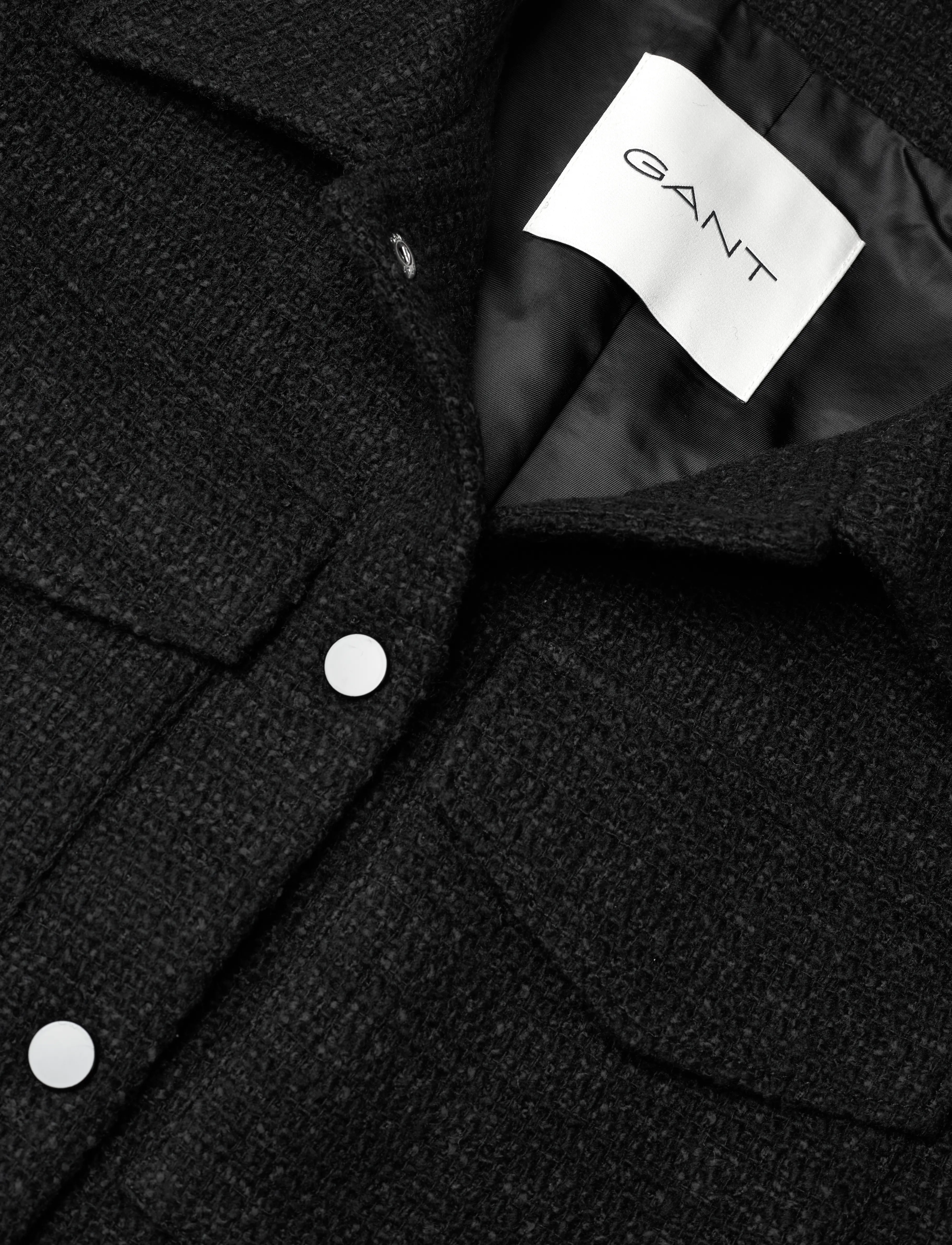 GANT - TWEED BLAZER JACKET - ebony black - 2