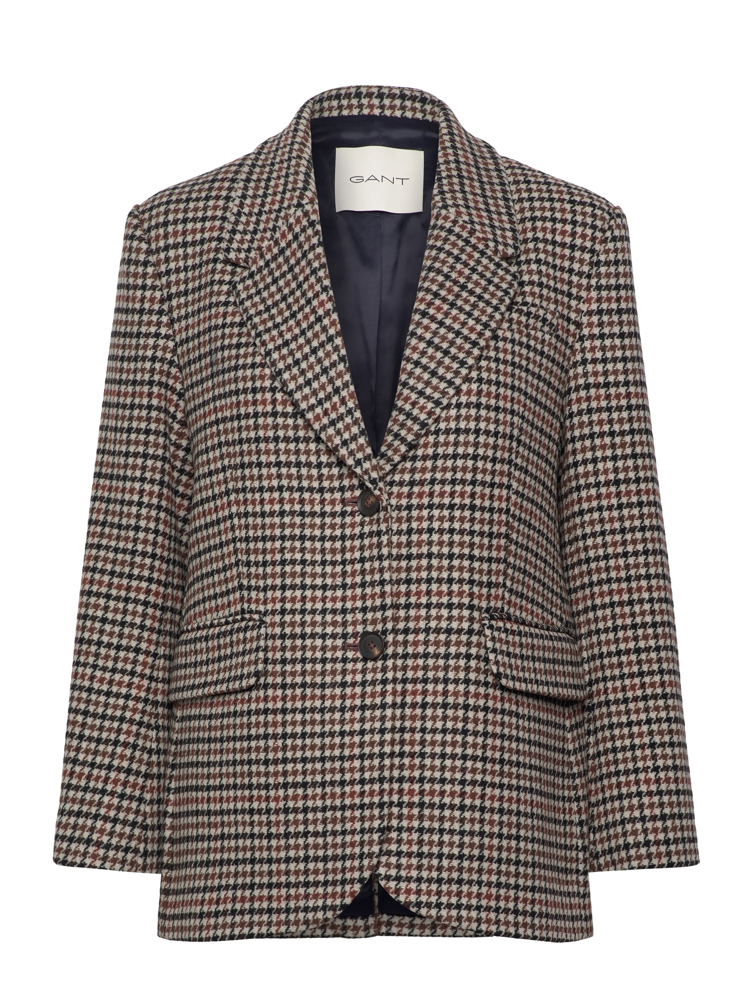 GANT - REG HOUNDSTOOTH BLAZER - soft oat - 1