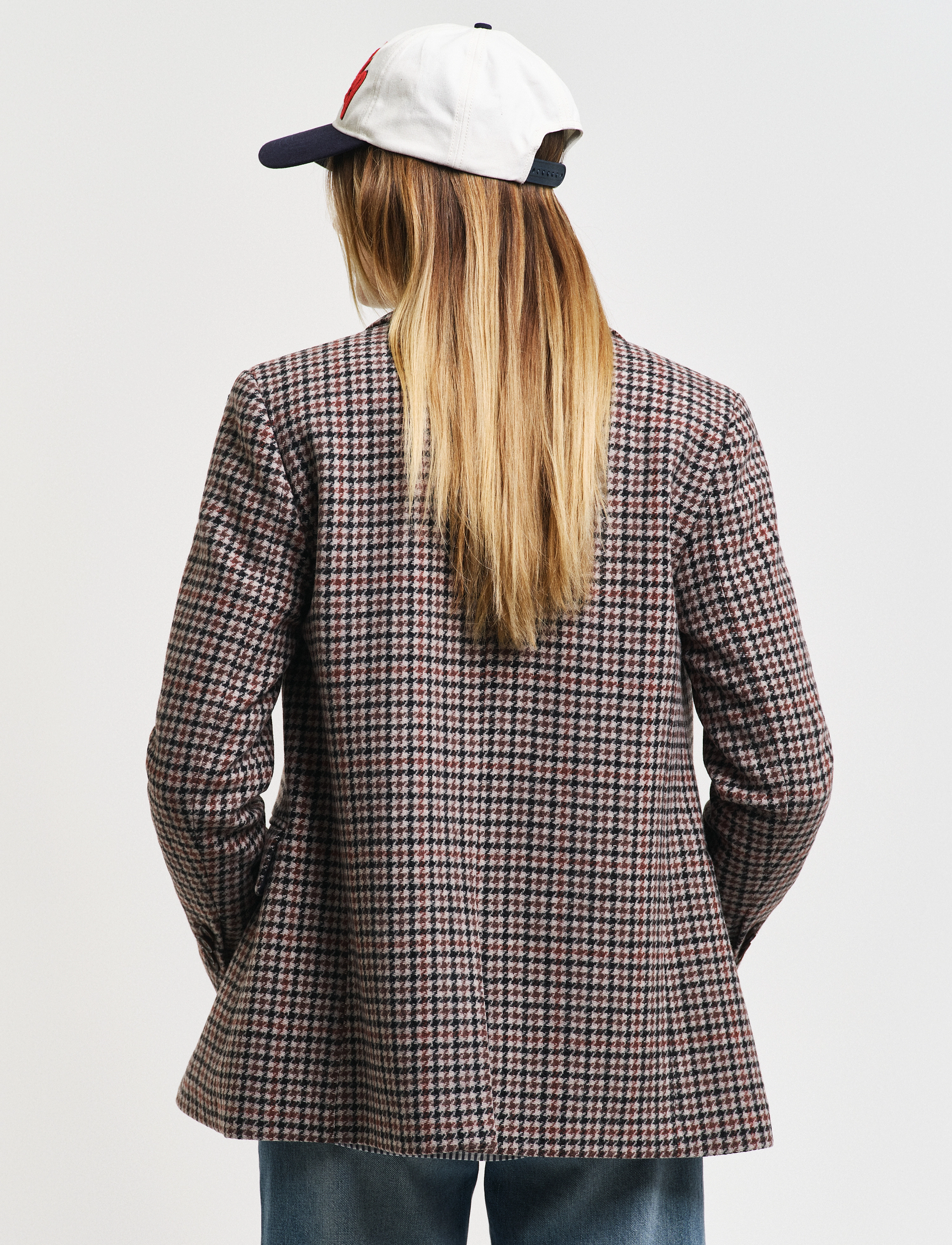GANT - REG HOUNDSTOOTH BLAZER - soft oat - 3