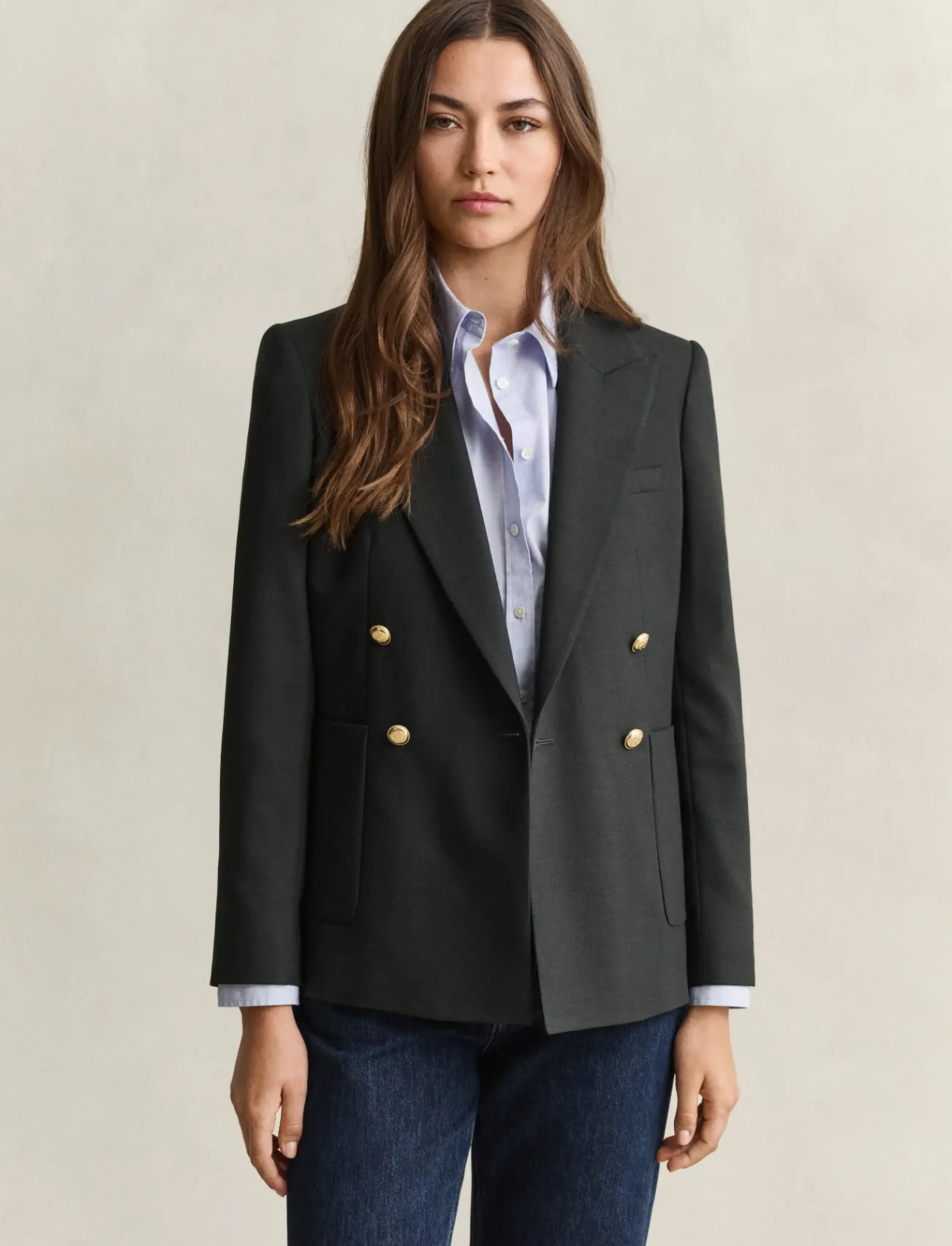 Gant - SLIM CLUB BLAZER - dubbelknäppta kavajer - dark moss green - 0